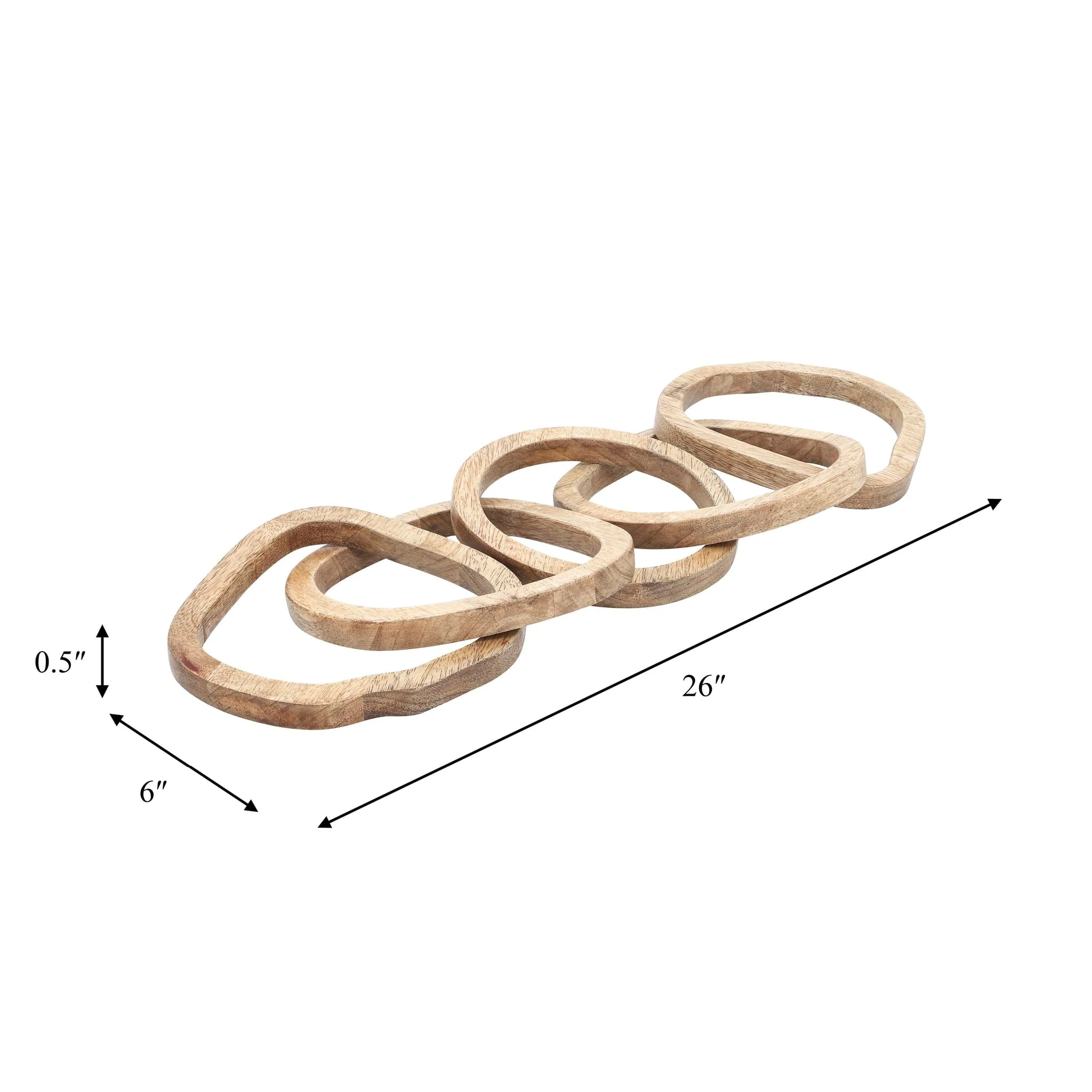 Wood, 26" 5-link Chains, Brown - Image 8