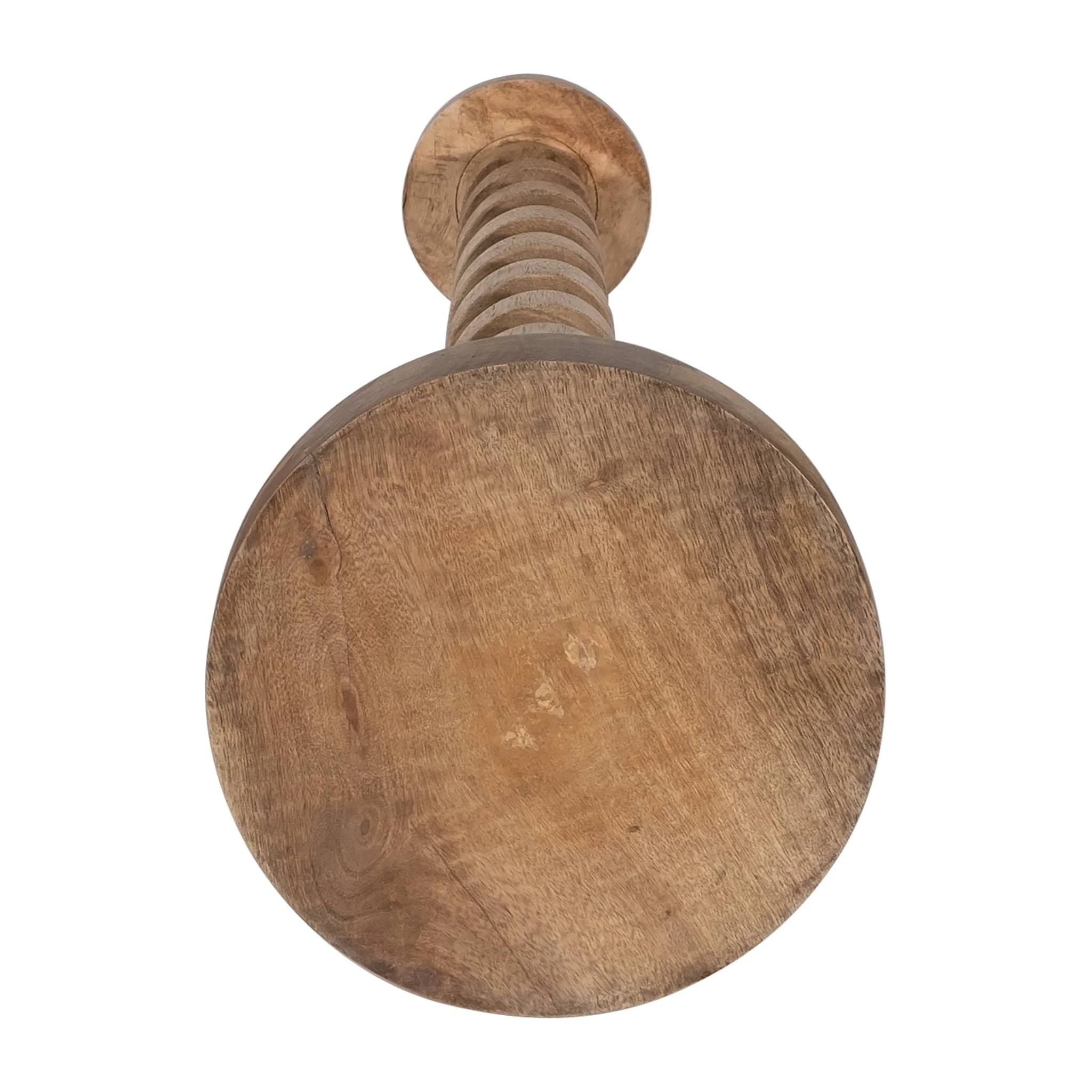 Wood, 30" Spiral Floor Pillar Candleholder, Natura - Image 5