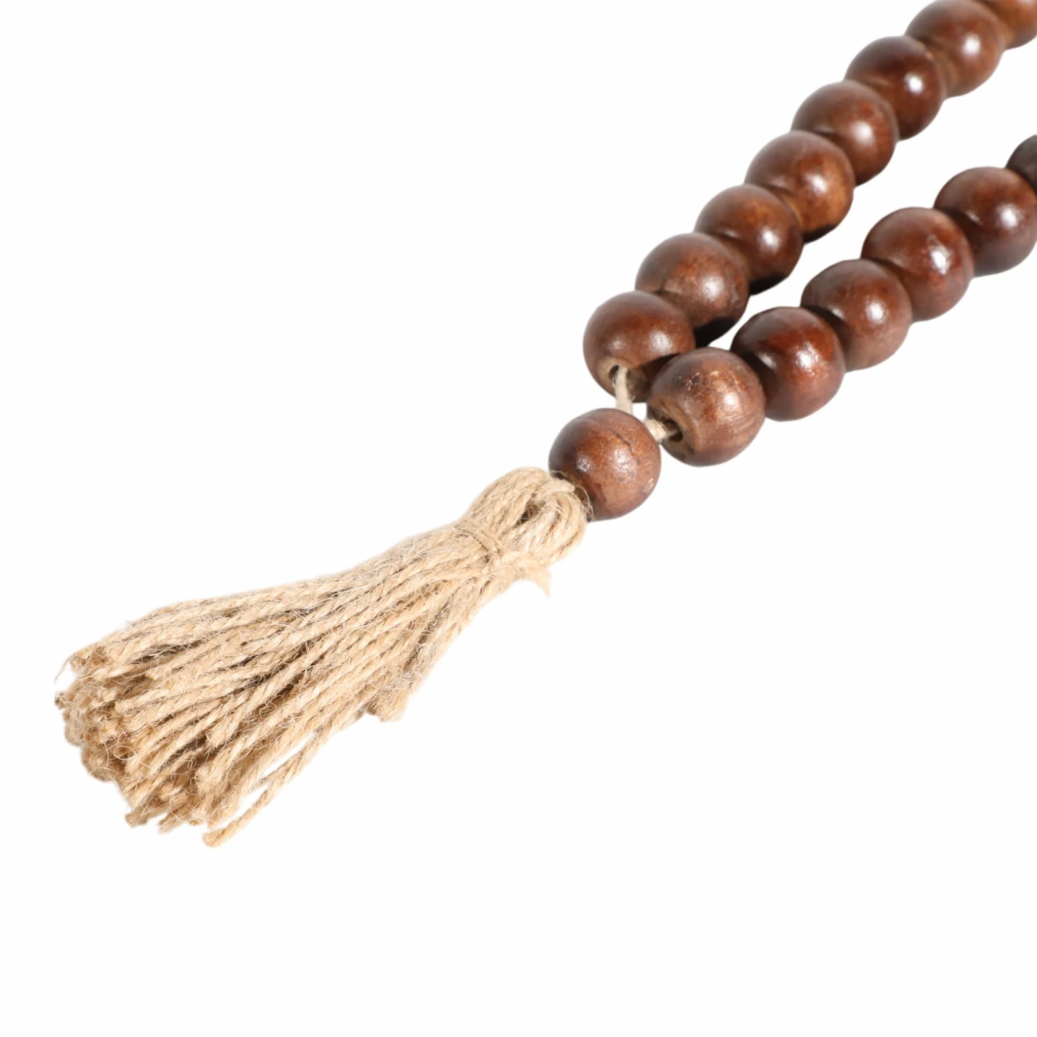 Wood, 30x.75 Double Bead Garland, Dark Brown - Image 5