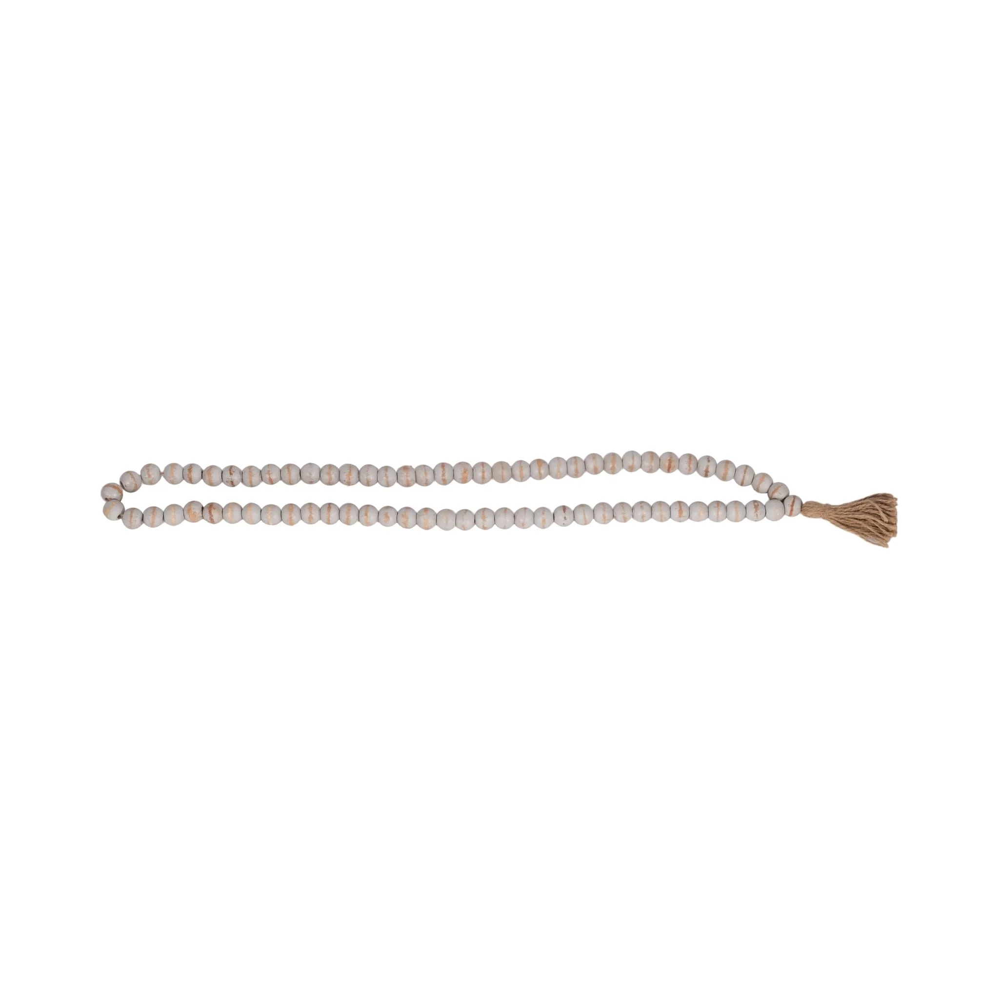 Wood, 30"x1" Double Bead Garland, Antique Gray - Image 6