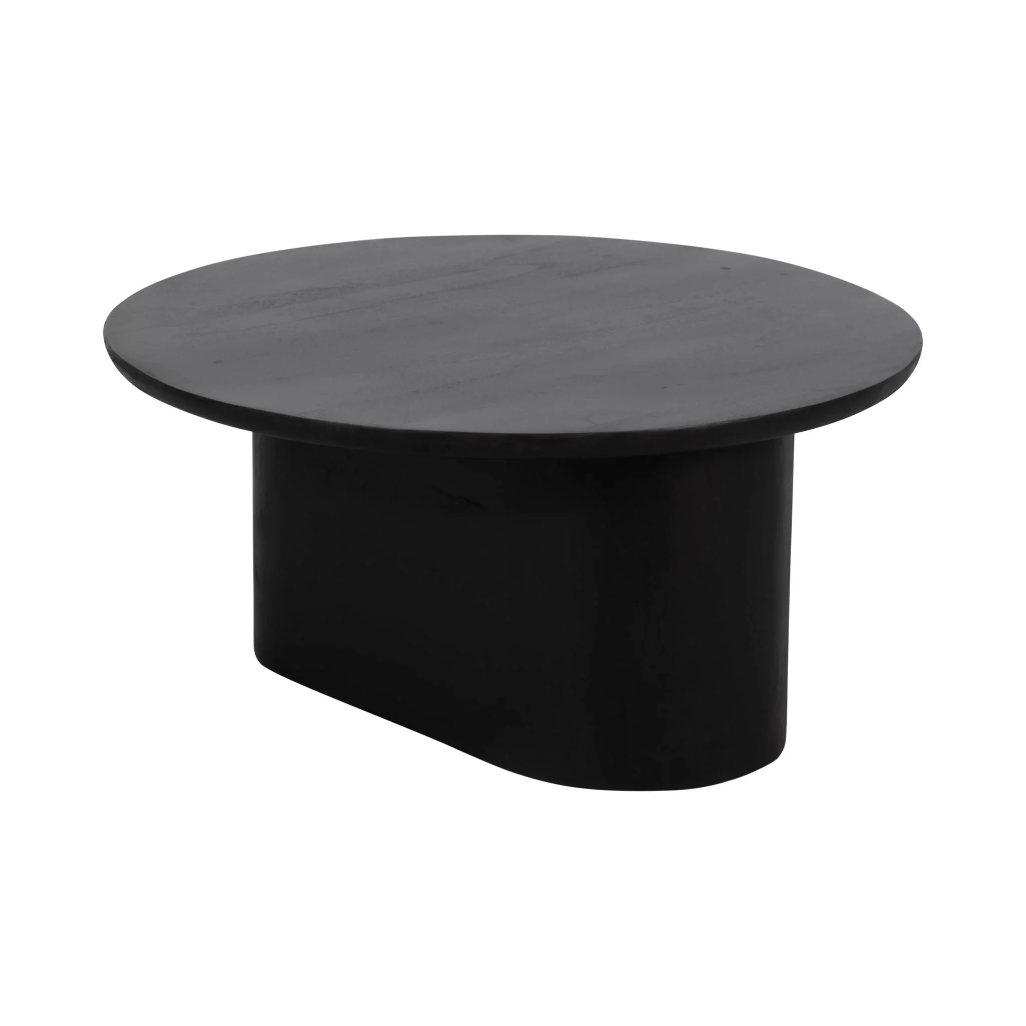 Wood, 32" Minimalist Coffee Table, Black - Image 2