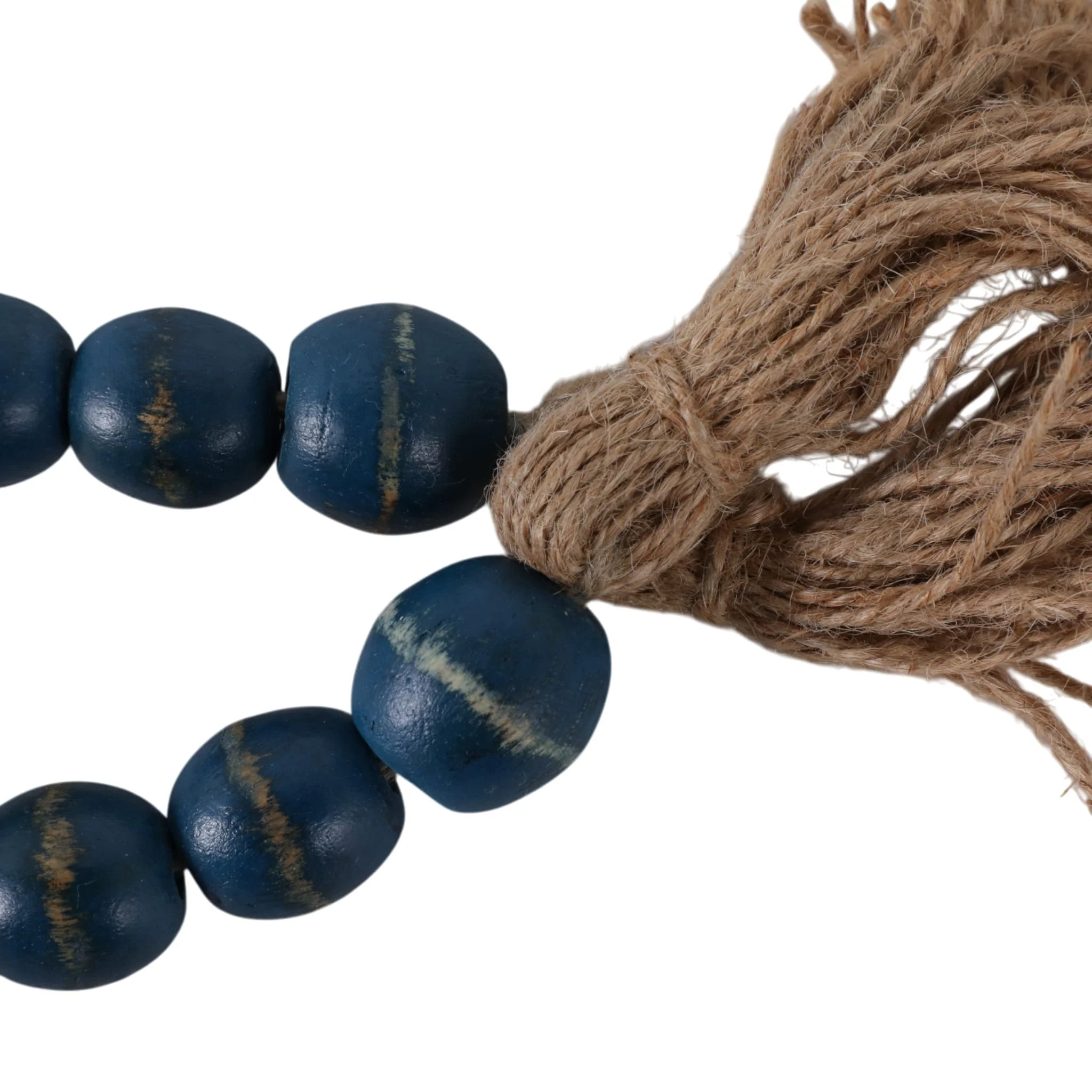 Wood, 33"l, 1"bead Garland, Blue - Image 5