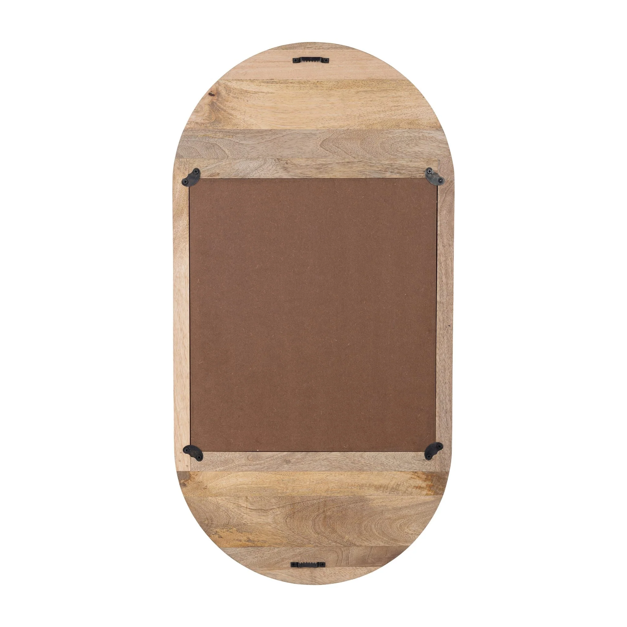 Wood, 34"lx18"w Oval Mirror, Brown - Image 5