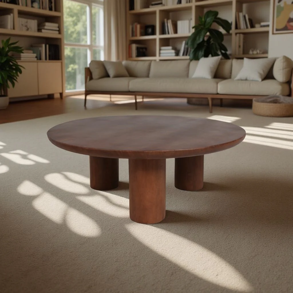 Wood,35" Scandinavian Coffee Table,brwn Kd 2boxes - Image 12