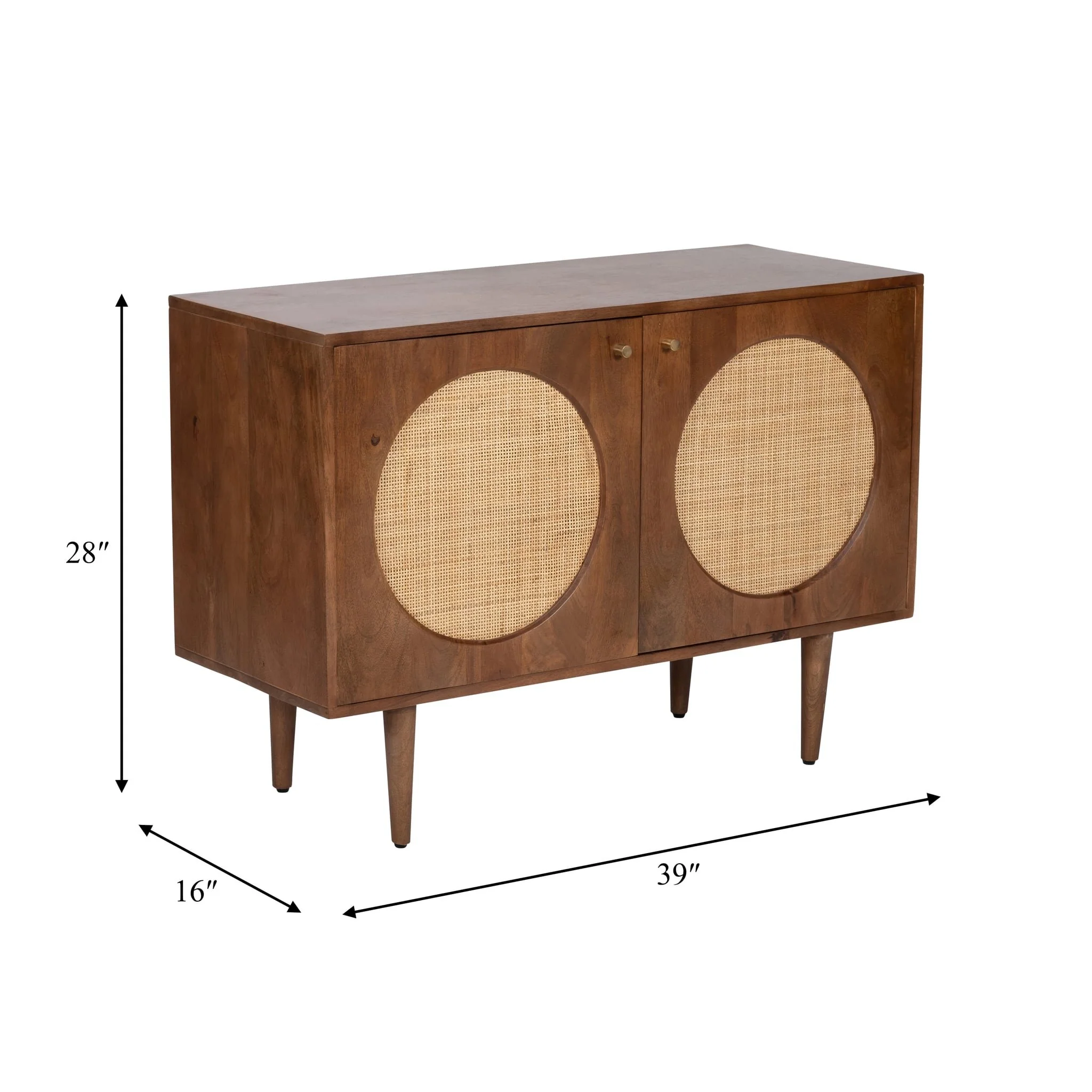 Wood, 39"l 2-door Sideboard, Brown Kd - Image 7