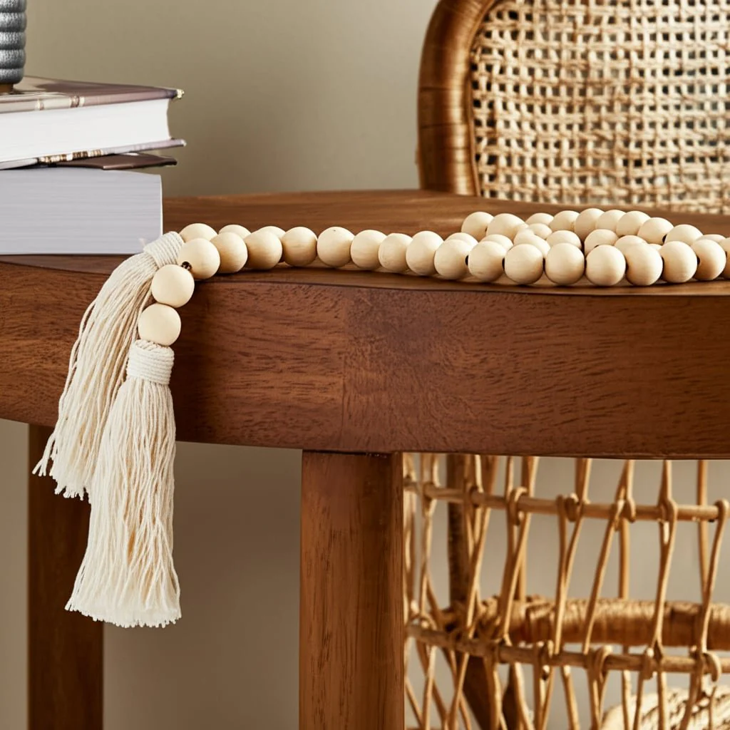 Wood, 45x.75 Beads, Natural - Image 3