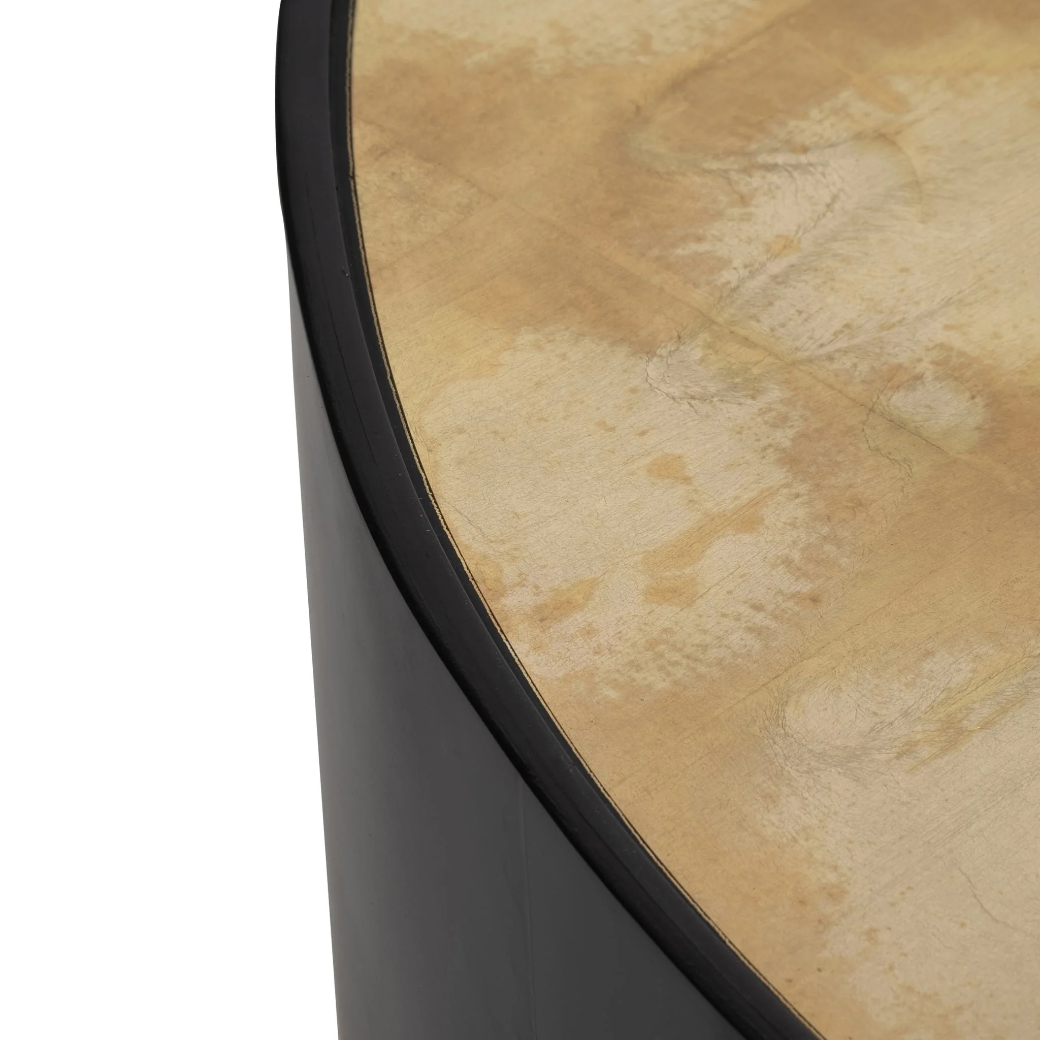 Wood,47" Gold Leaf Top Coffee Table, Blk/gld, Kd - Image 6