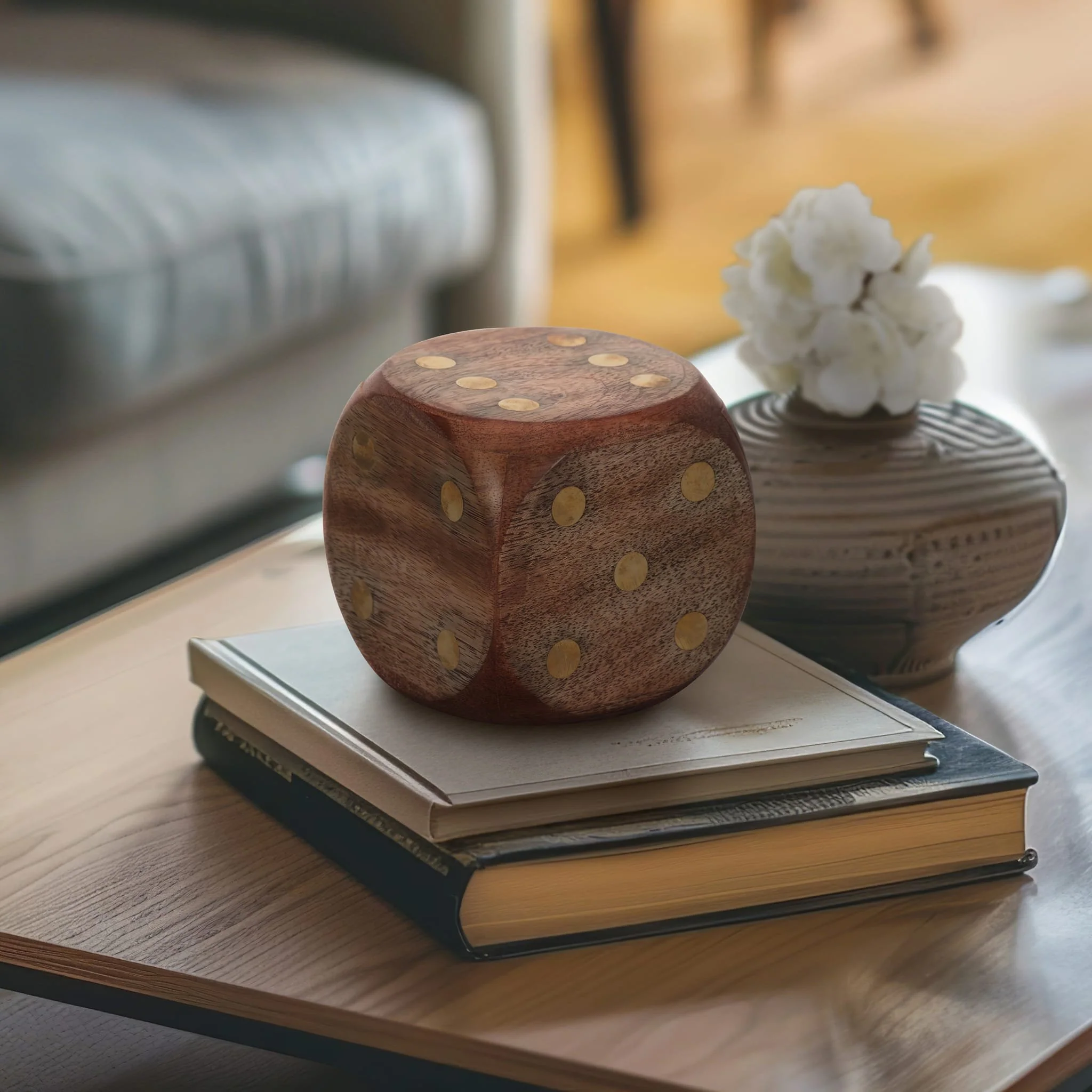 Wood, 4x4 Dice, Antique Brown - Image 8