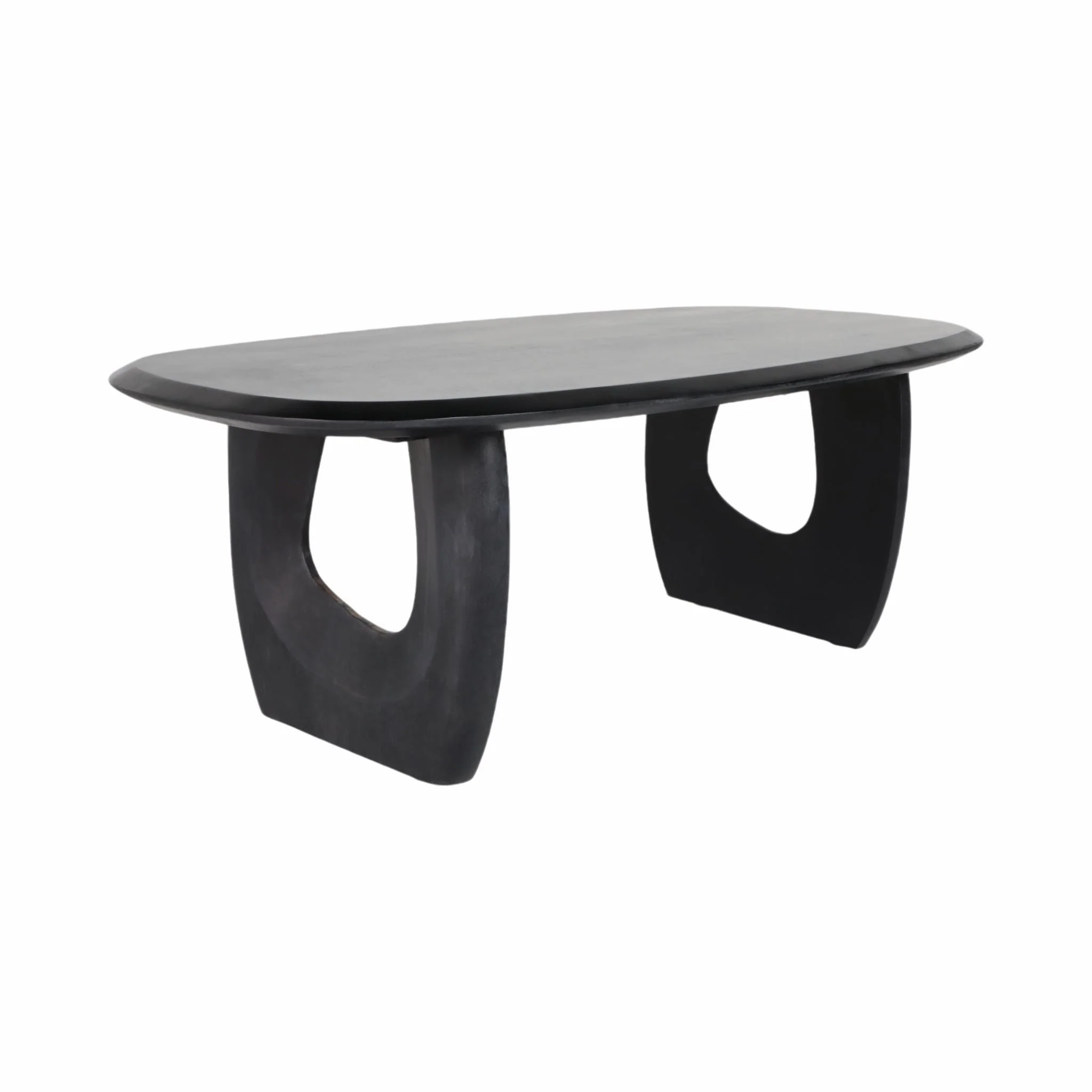 Wood, 51" Modern Mid-century Coffee Table, Blk, Kd - Image 2