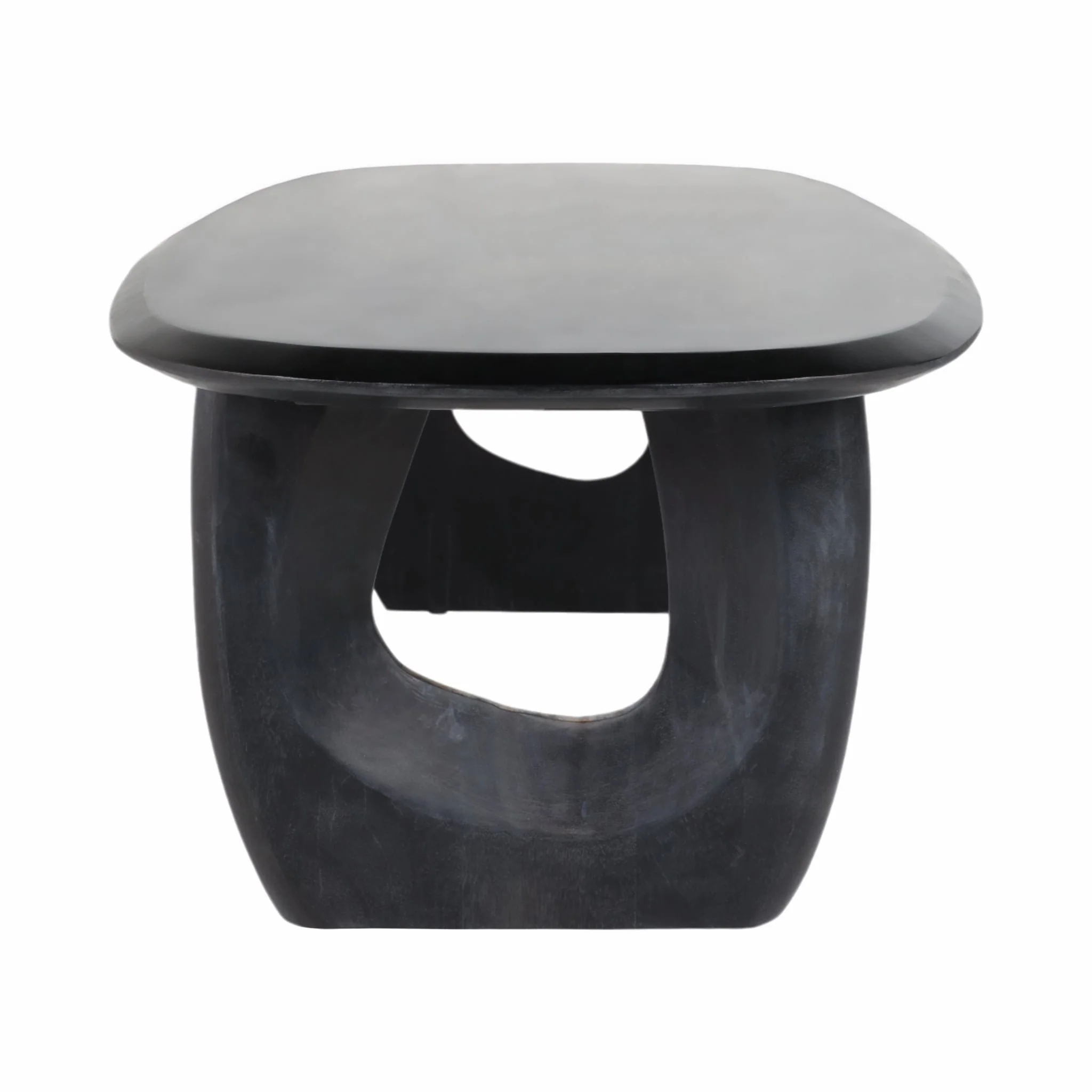 Wood, 51" Modern Mid-century Coffee Table, Blk, Kd - Image 3