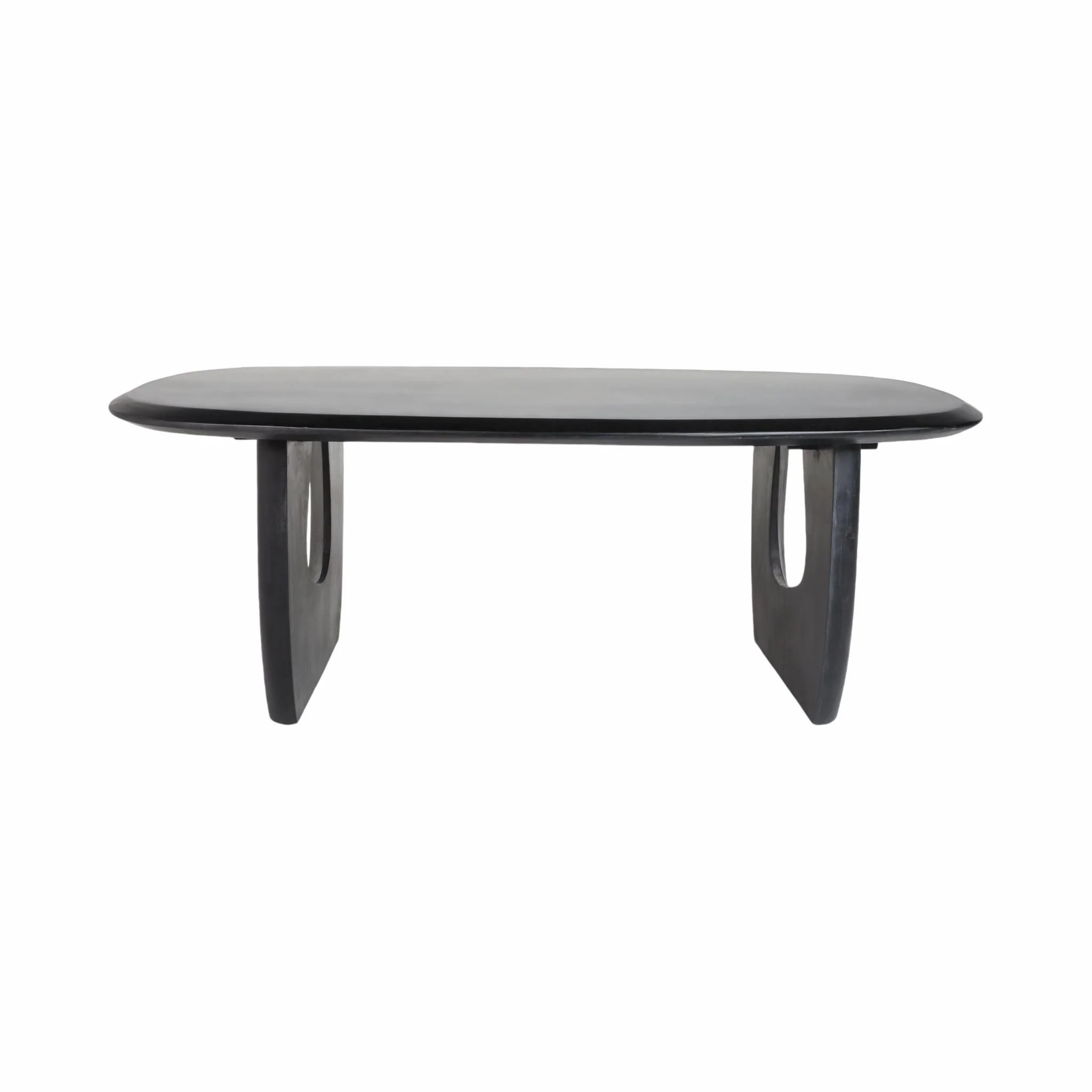 Wood, 51" Modern Mid-century Coffee Table, Blk, Kd - Image 4