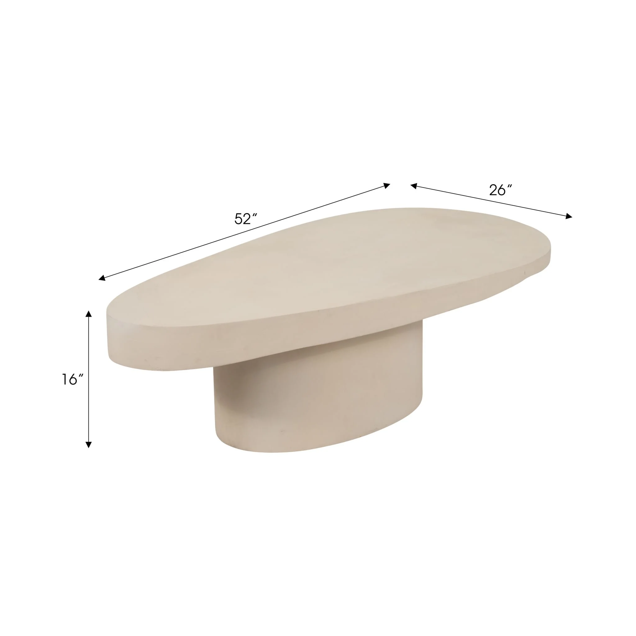 Wood, 52" Minimalist Coffee Table, Kd, 2boxes - Image 8