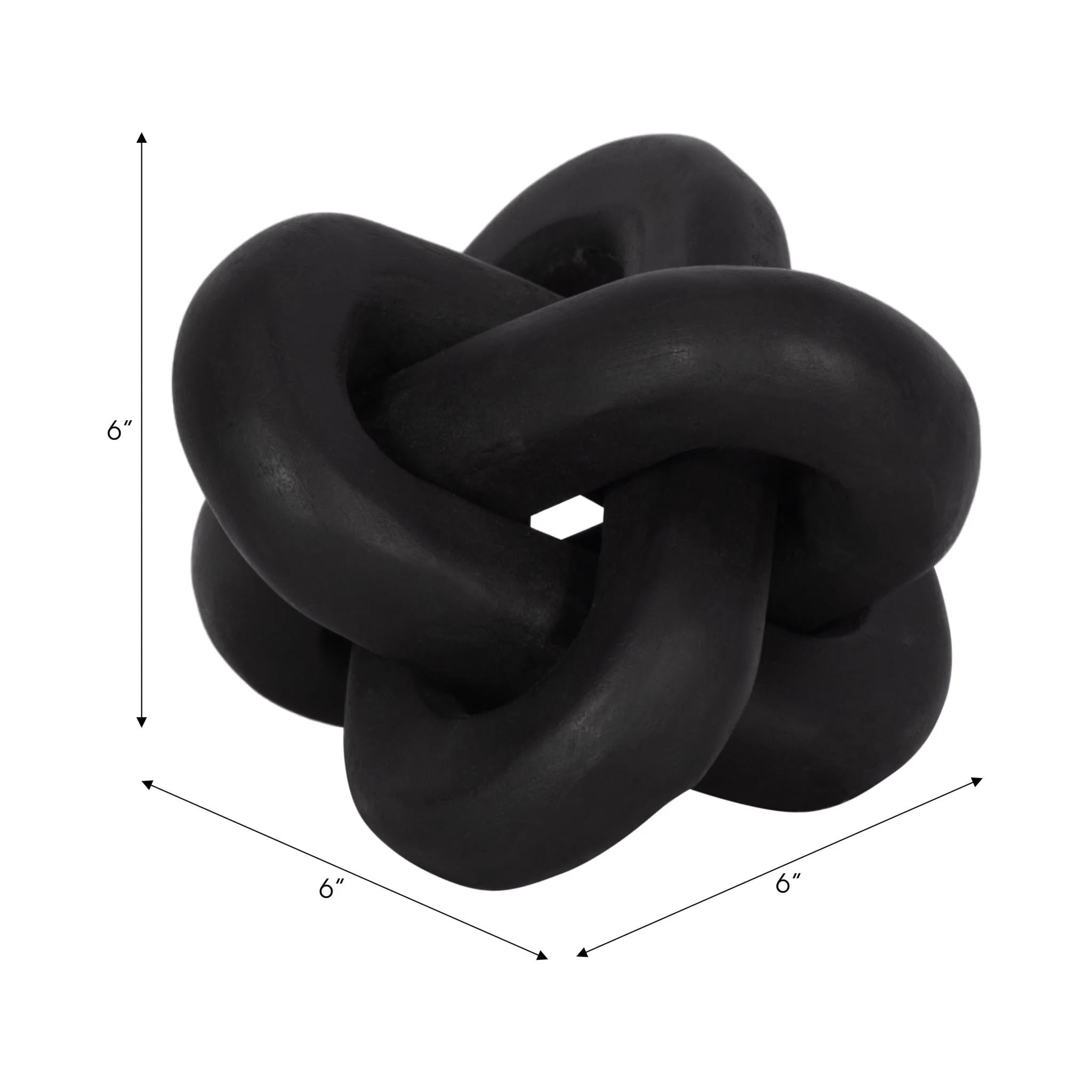 Wood, 6" Decorative Knot, Black - Image 2