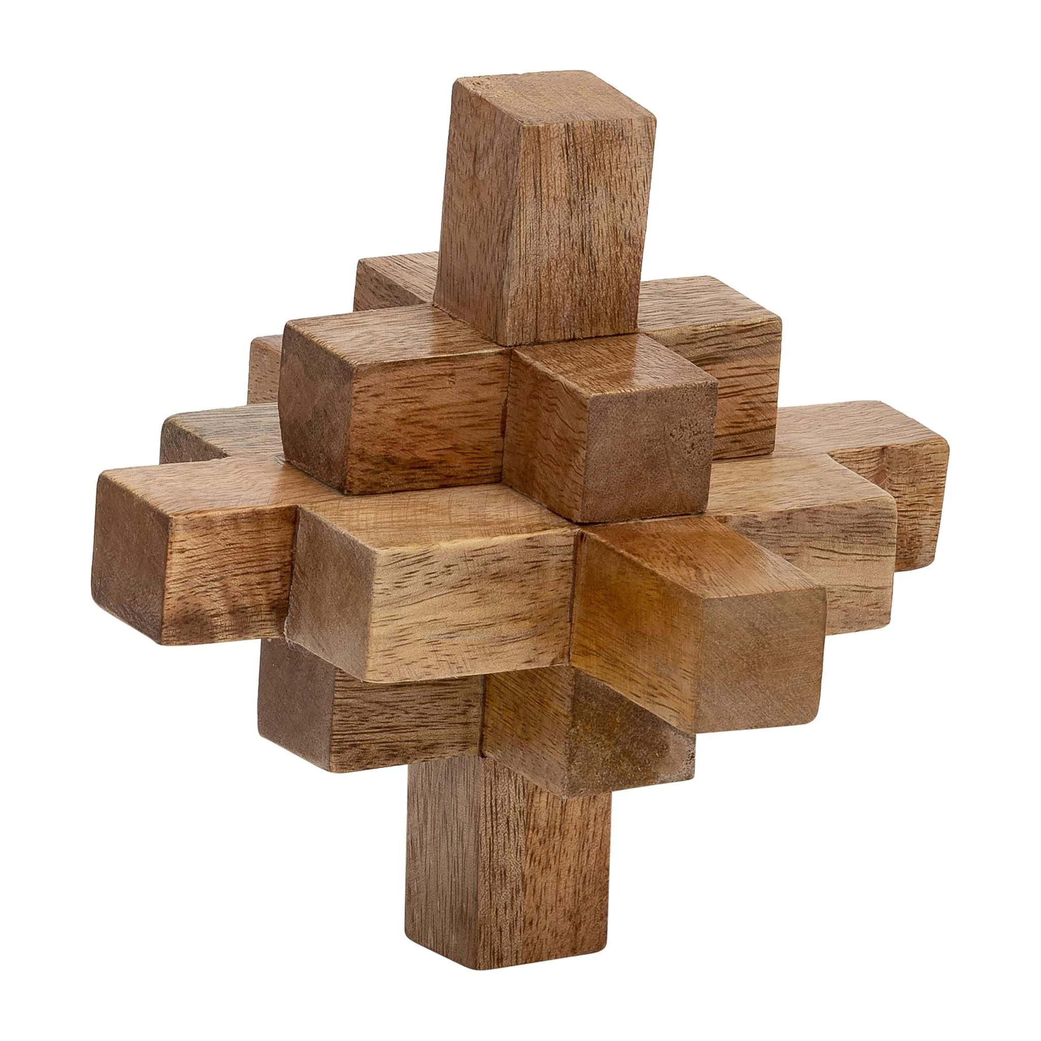 Wood, 6"  Geometric Orb, Natural - Image 4