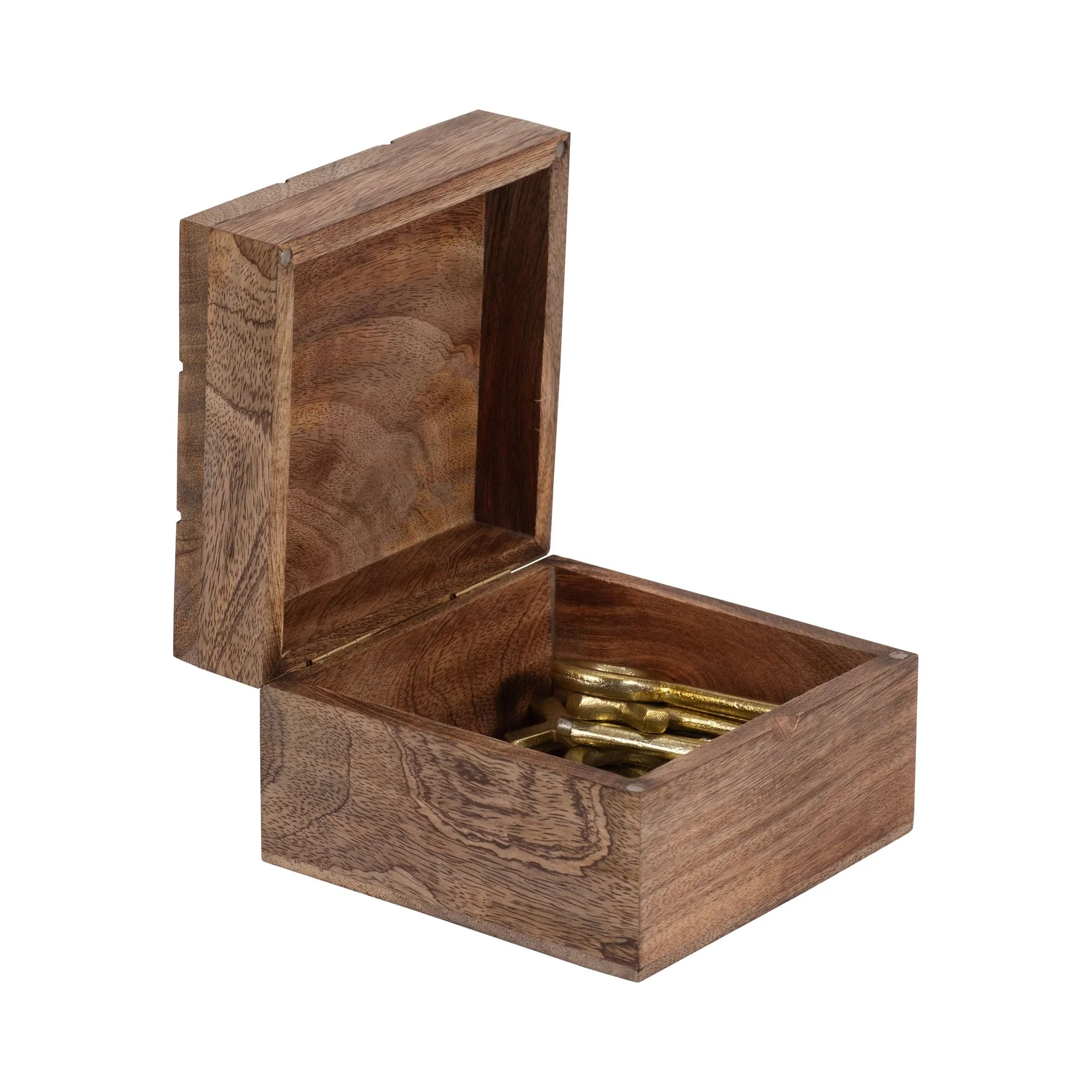 Wood, 6" Tic Tac Toe, Brown/gold - Image 4