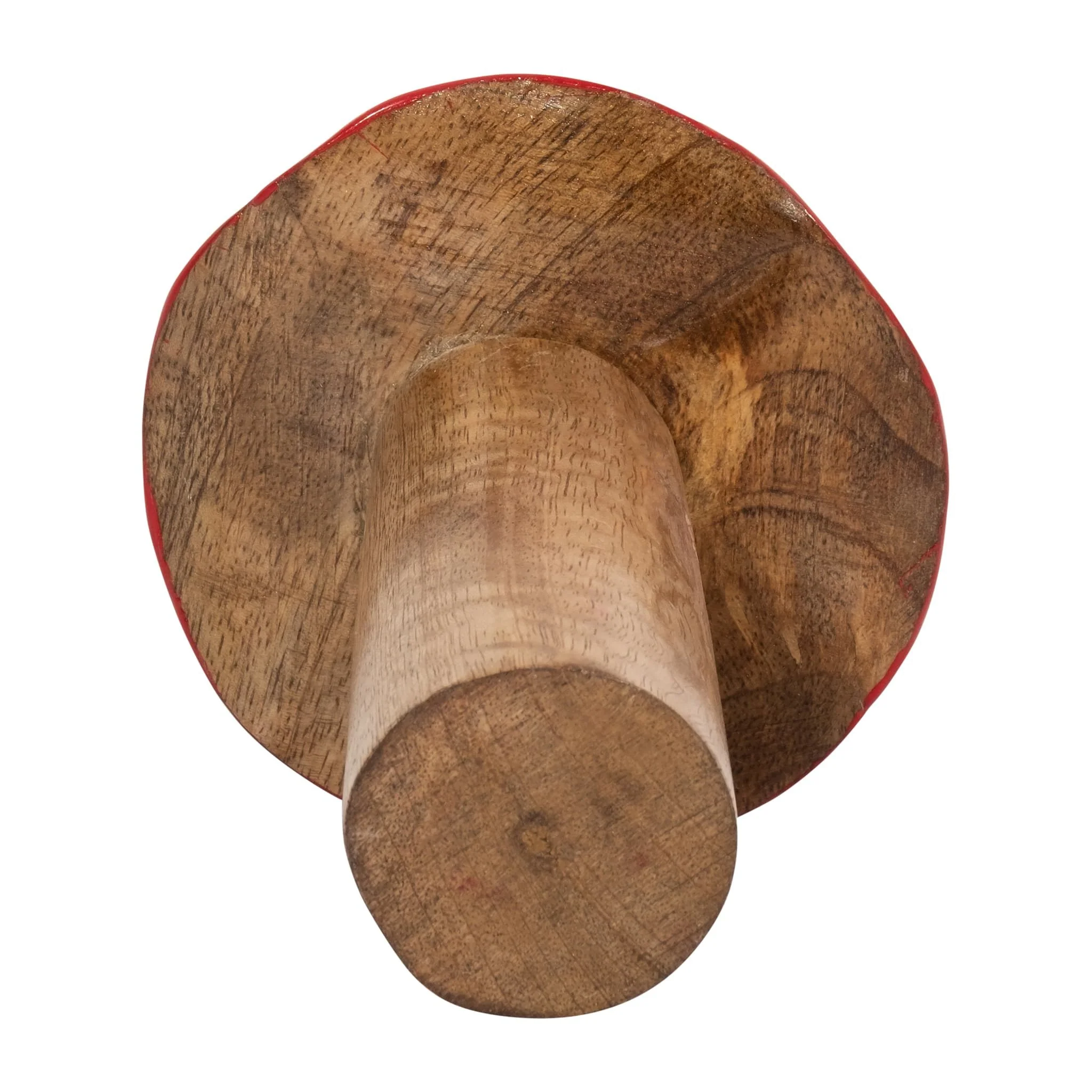 Wood, 6" Toadstool Mushroom, Red - Image 6