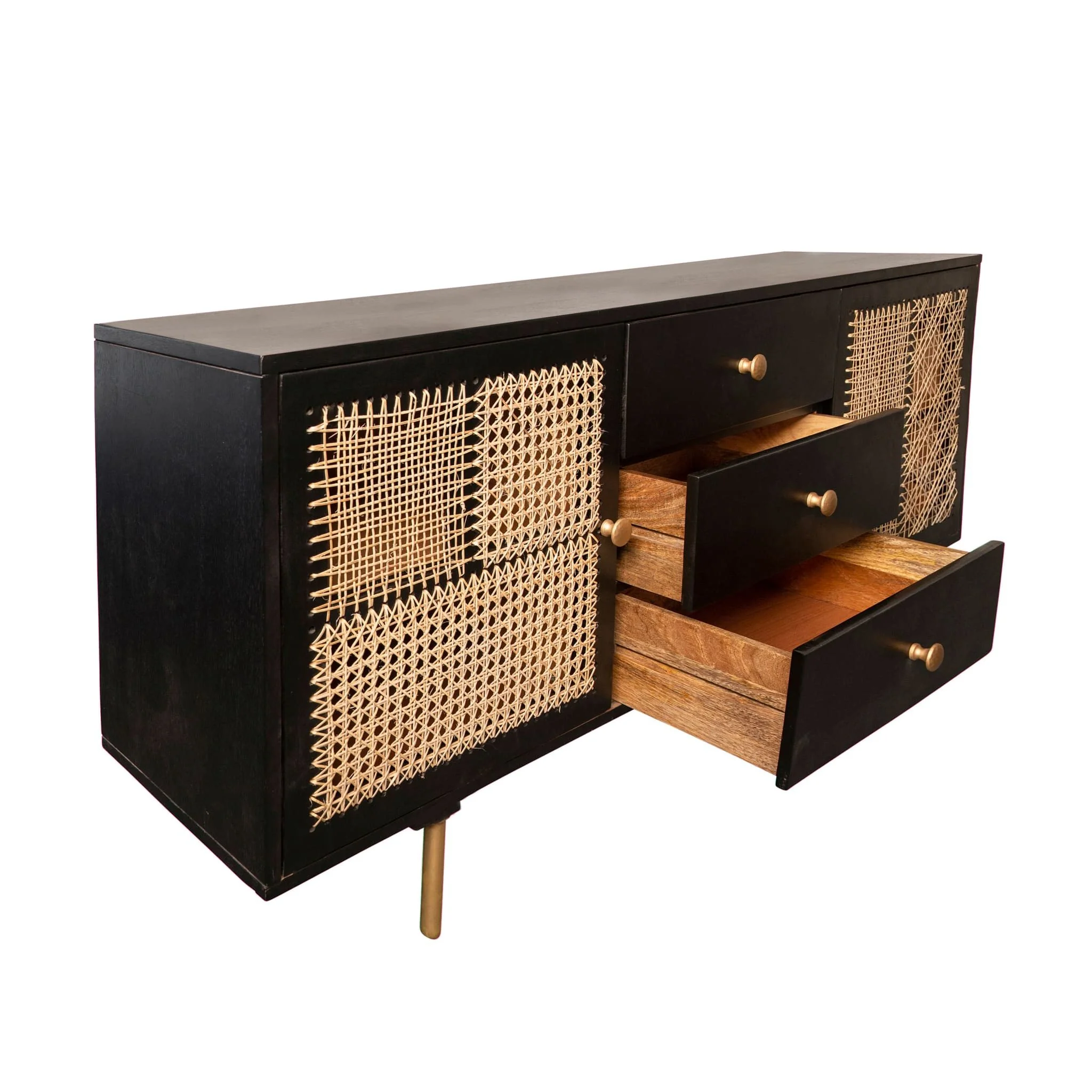 Wood 63x30" Patchwork Sideboard - Image 5
