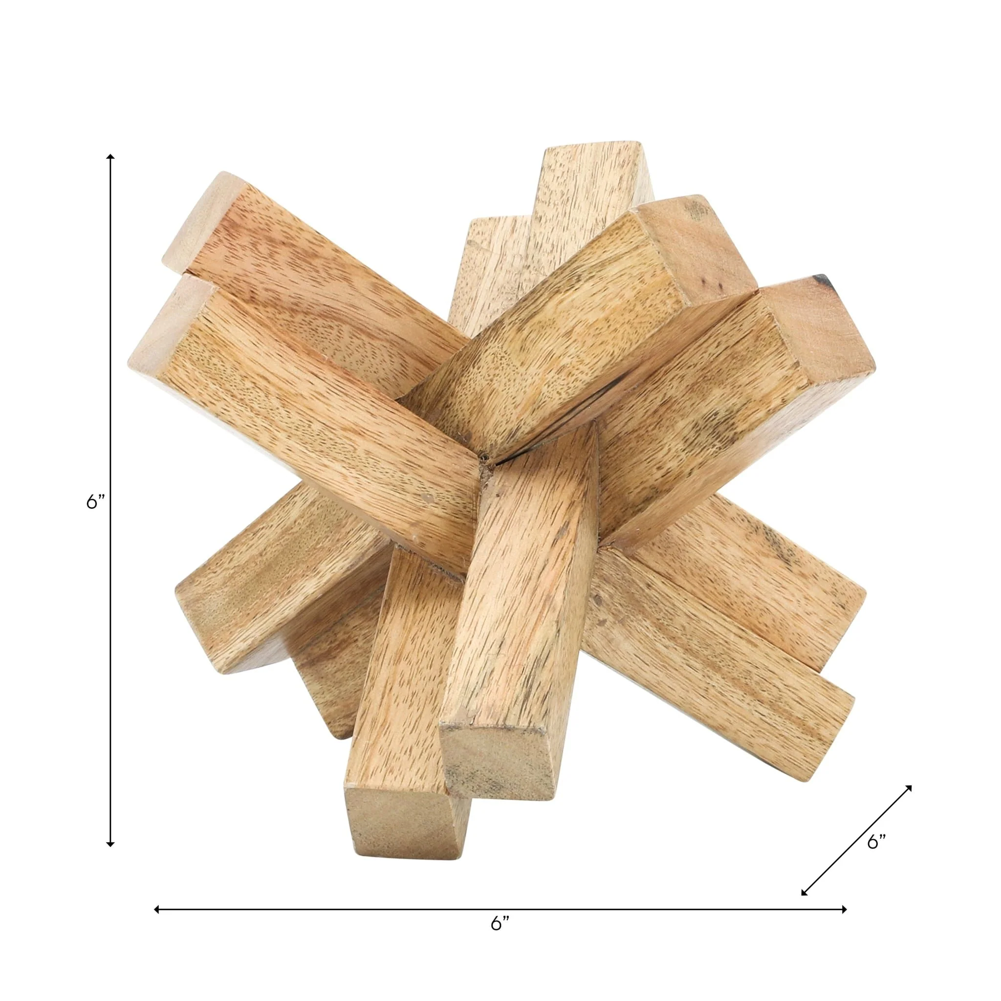 Wood, 6x6 Jack, Brown - Image 2