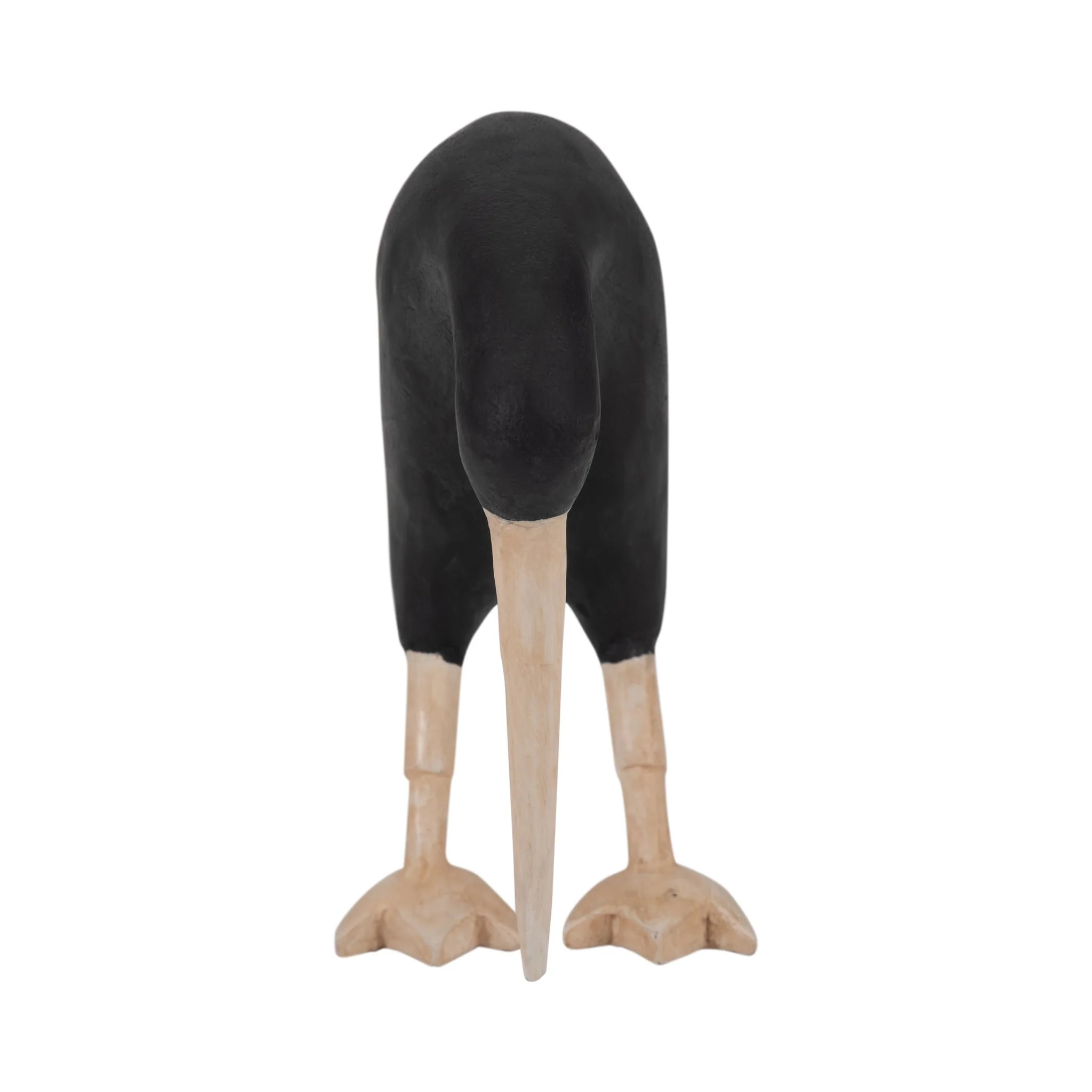 Wood, 7" Kiwi Bird W/ Natural Legs, Black - Image 3