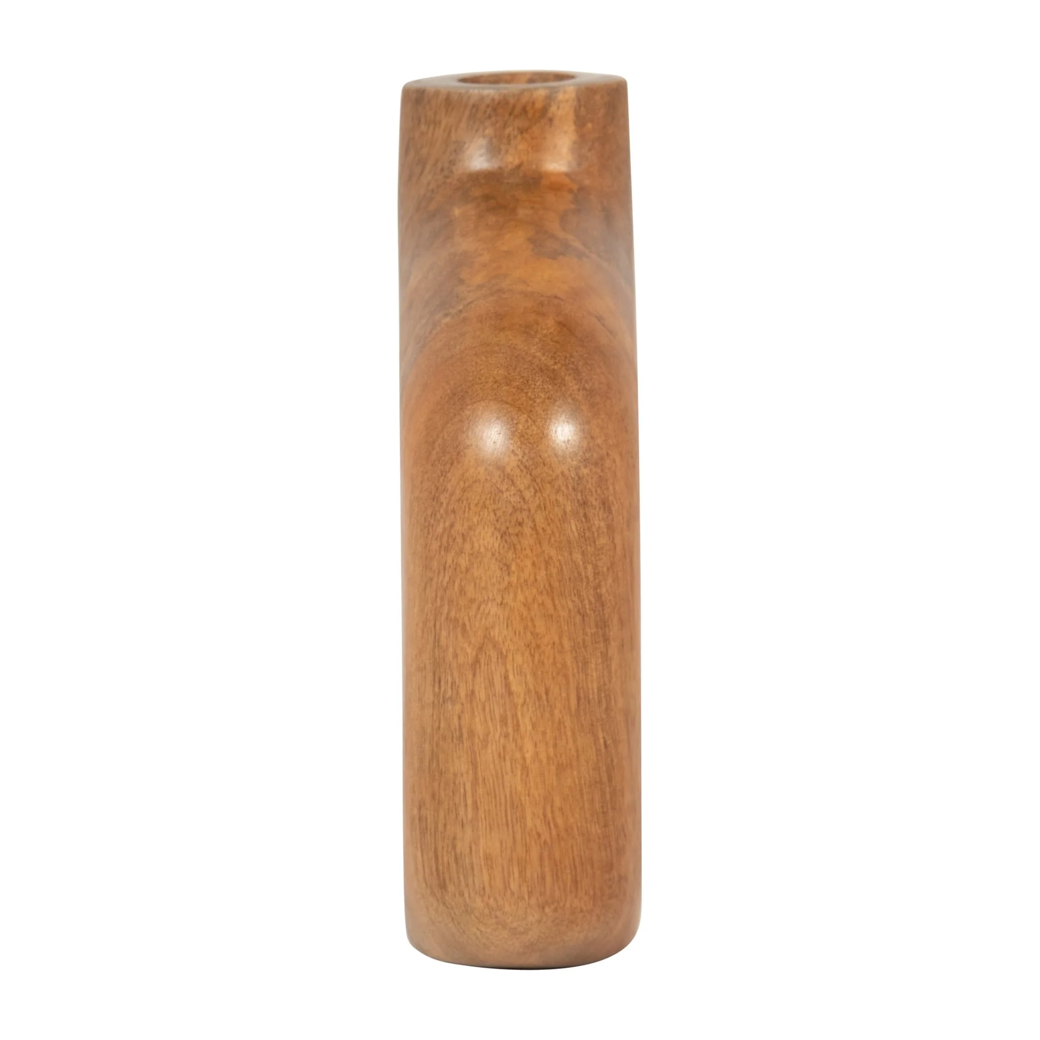 Wood, 7" Open Cut-out Vase, Natural - Image 3