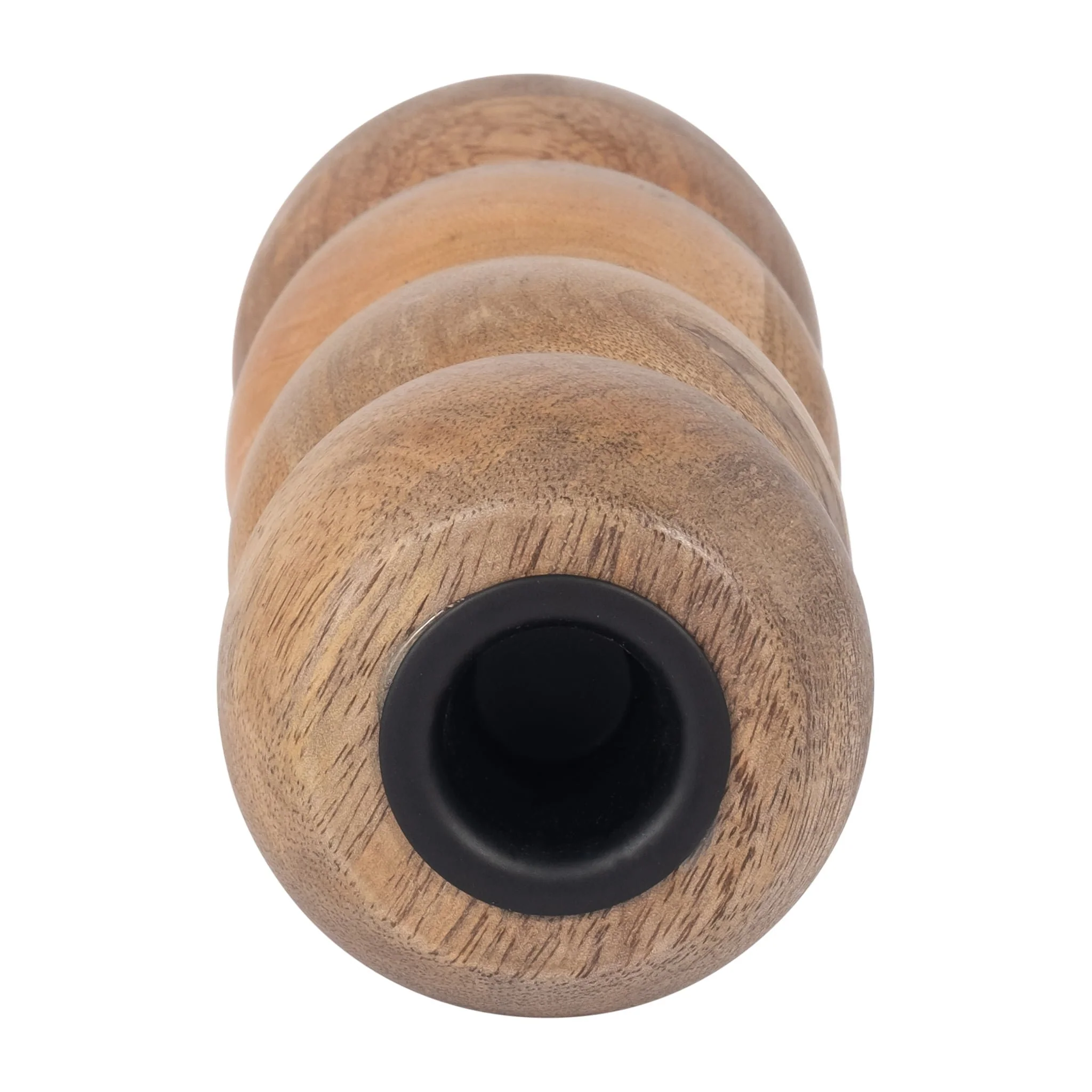Wood, 7" Ribbed Votive Holder, Natural - Image 5