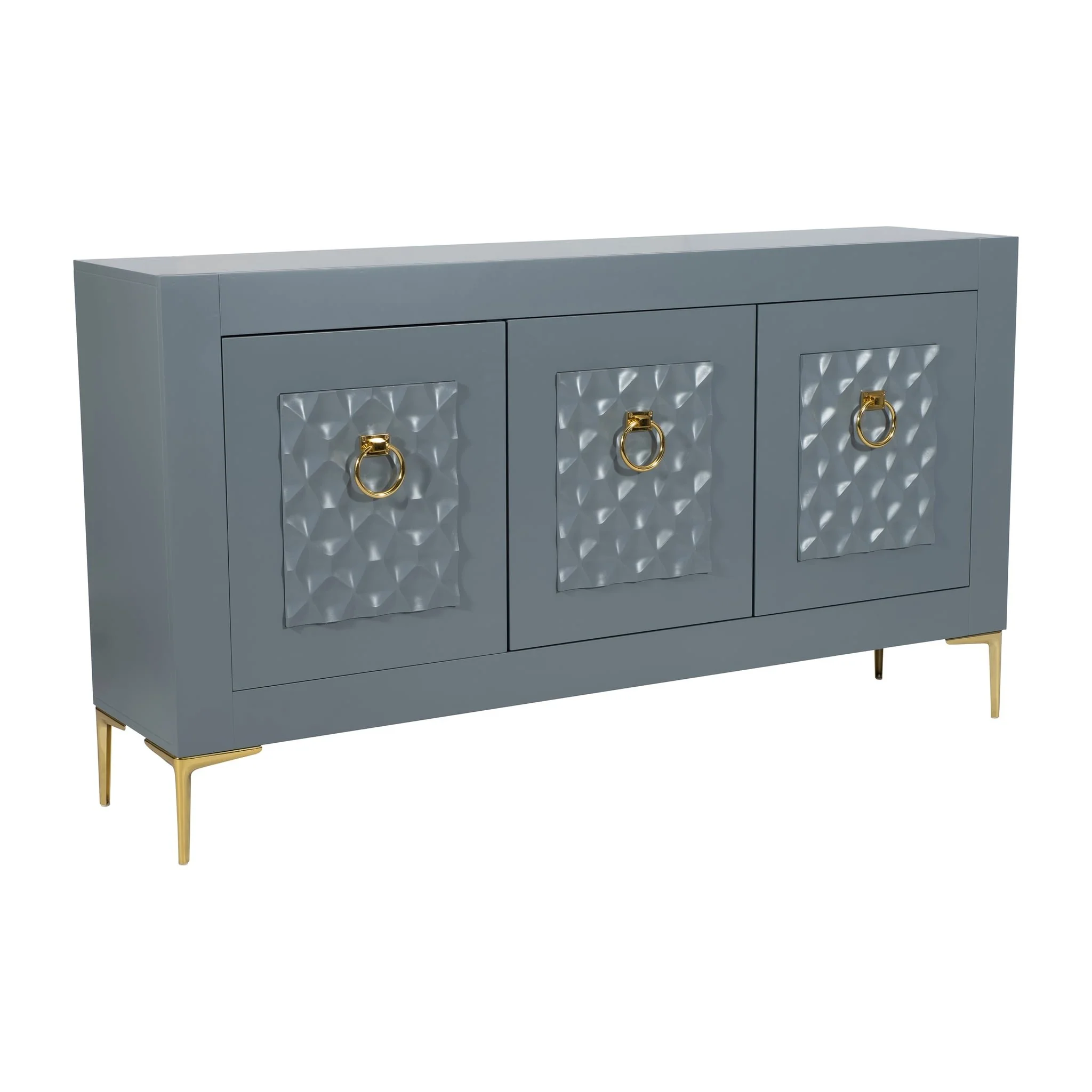 Wood, 78x39 Console Cabinet, Gray/gld, Kd - Image 3