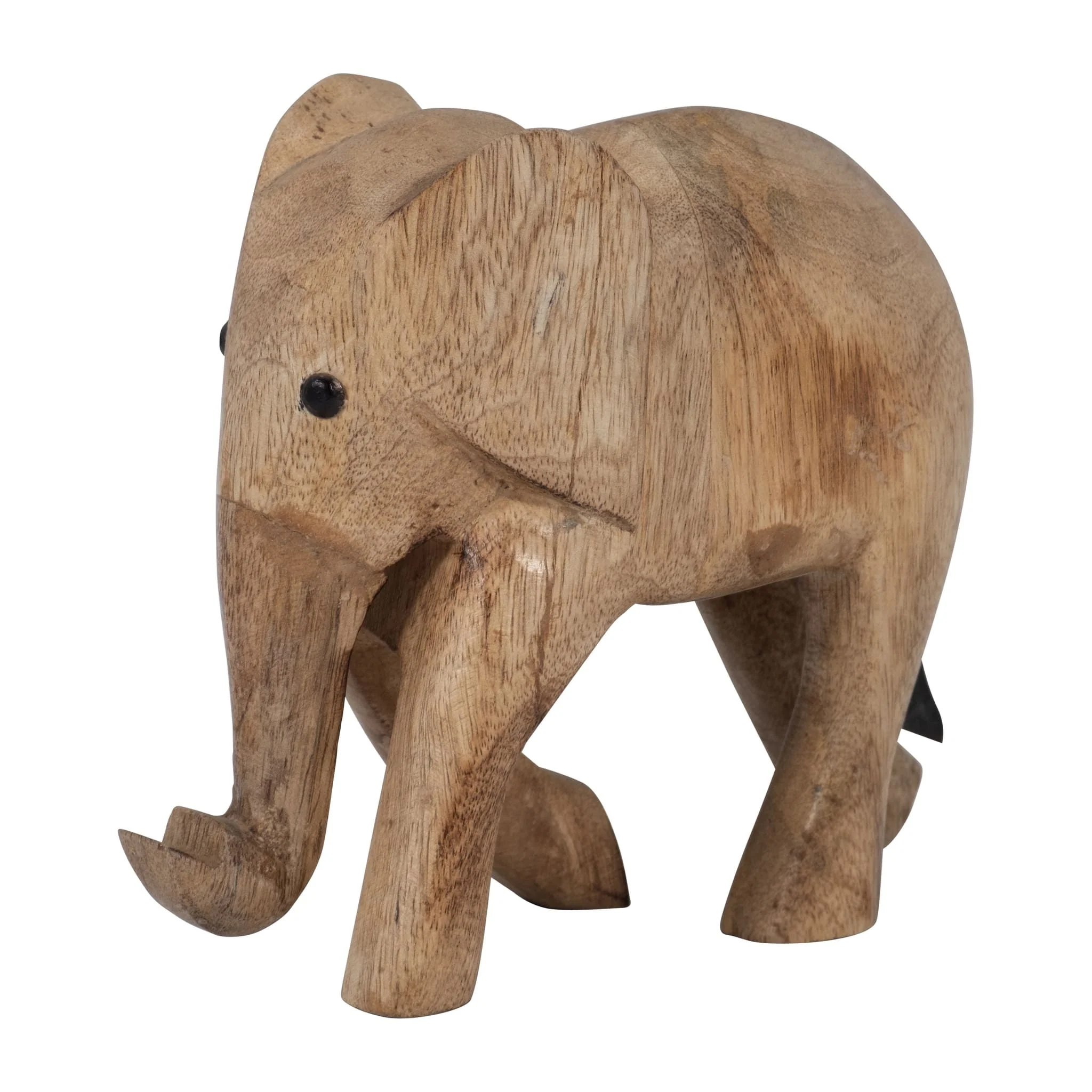 Wood, 7"h Elephant Deco, Brown - Image 2