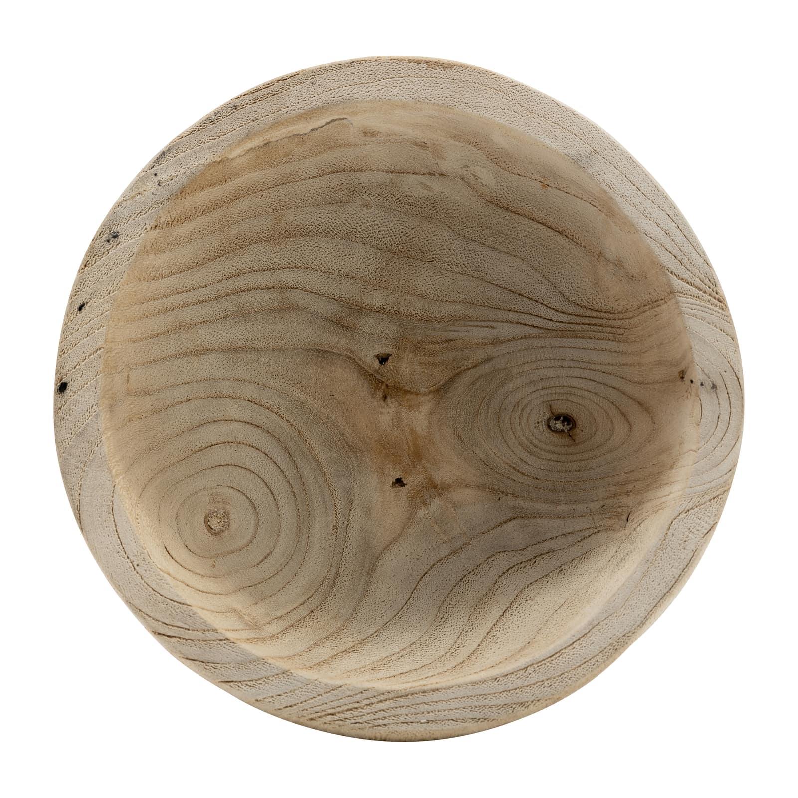 Wood, 8" Bowl W/ Stand, Natural - Image 4