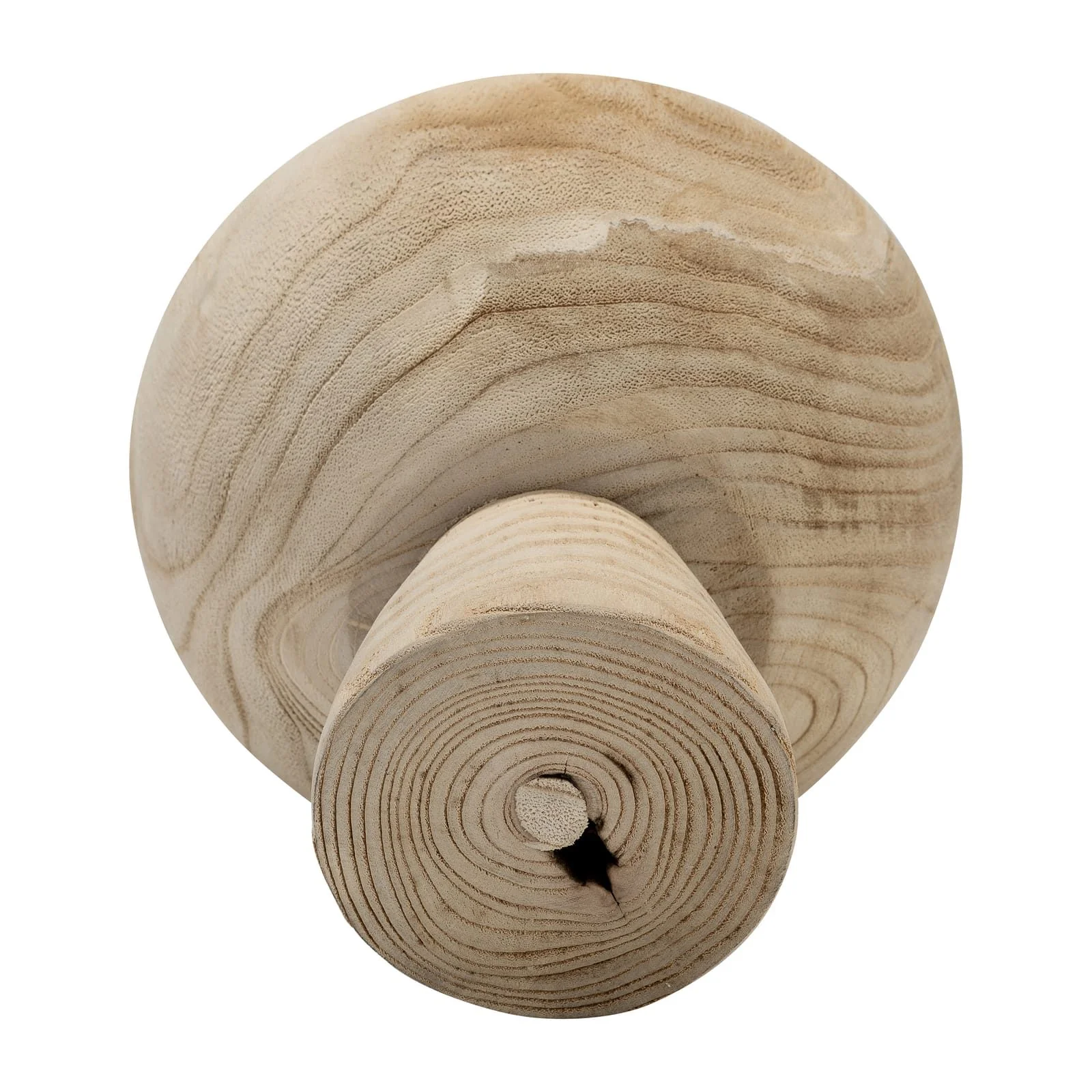 Wood, 8" Bowl W/ Stand, Natural - Image 5