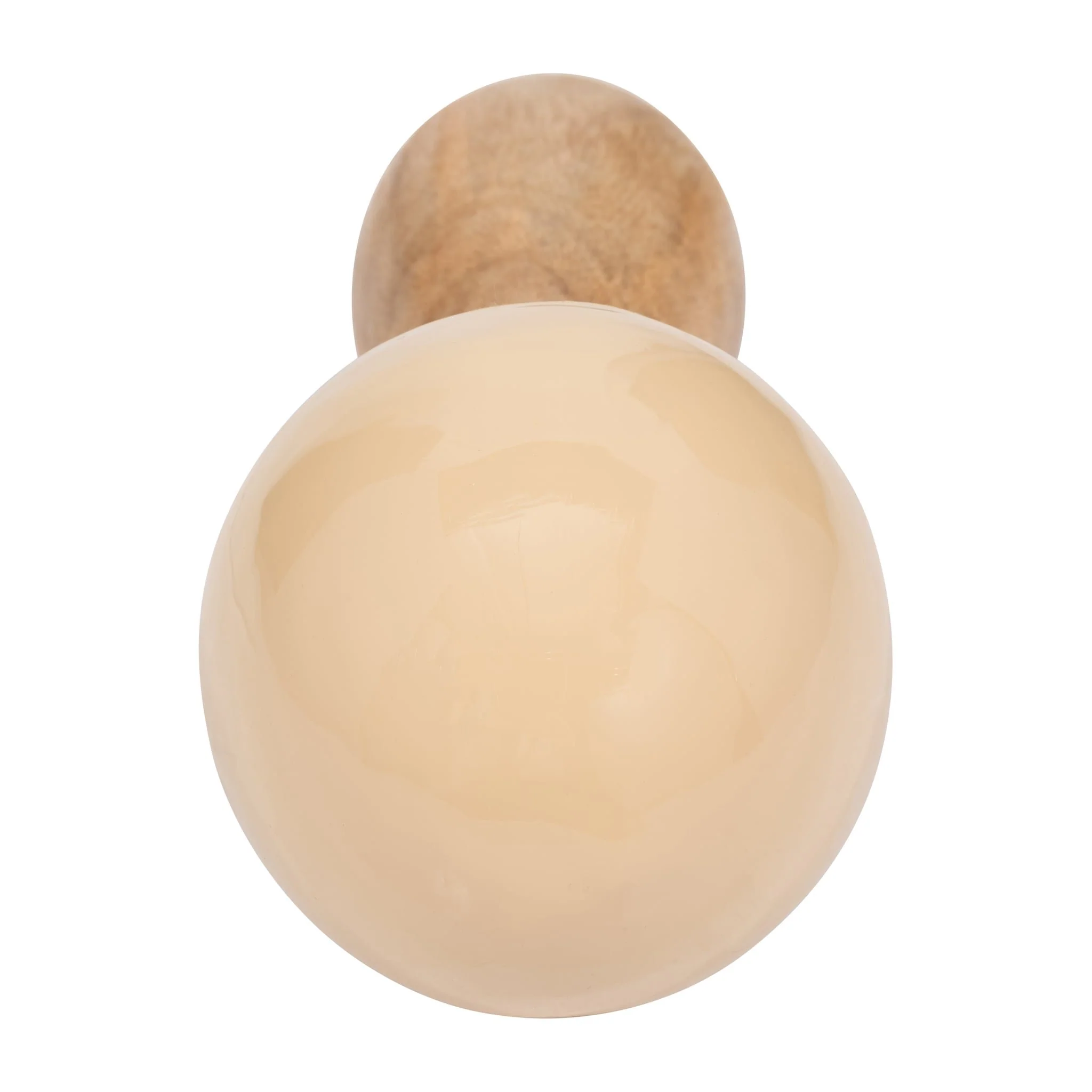 Wood, 8" Coned Mushroom, Ivory - Image 4