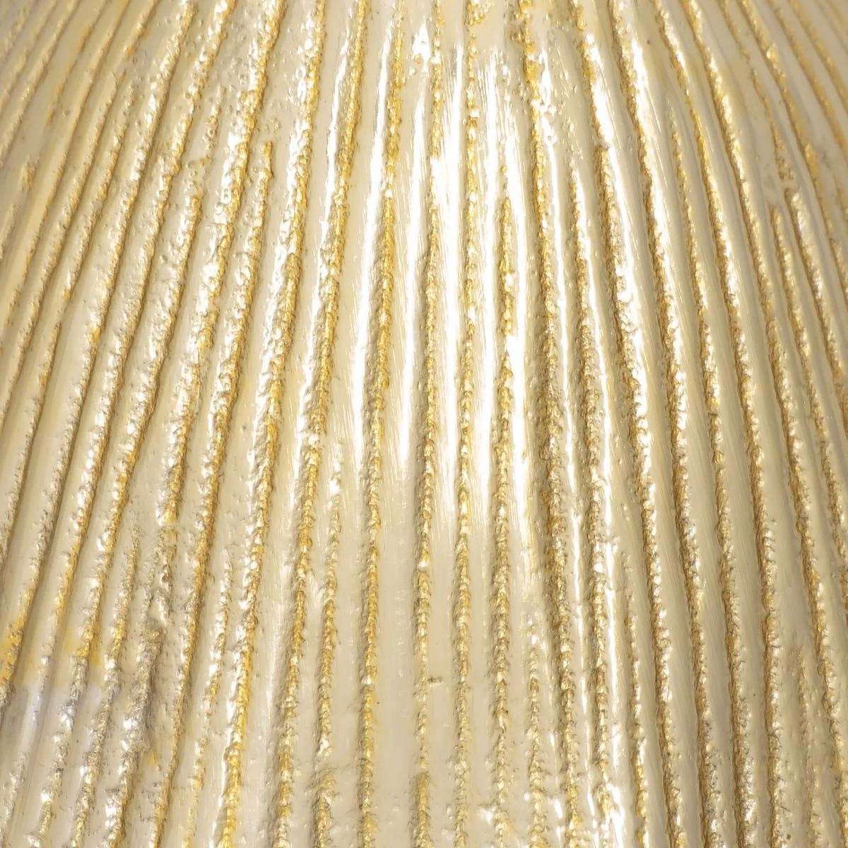 Wood, 8" Mushroom With Metal Top, Gold - Image 3