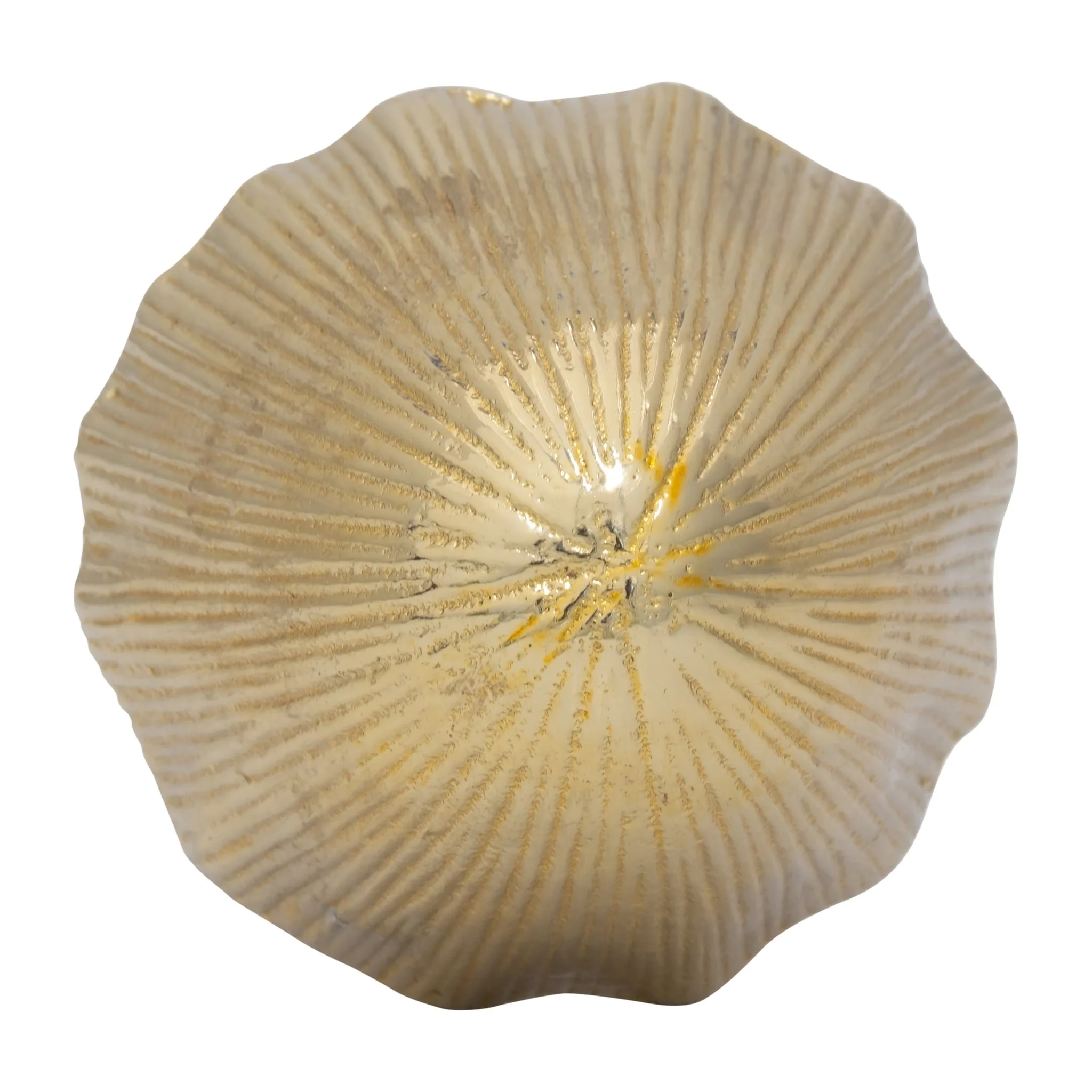 Wood, 8" Mushroom With Metal Top, Gold - Image 4