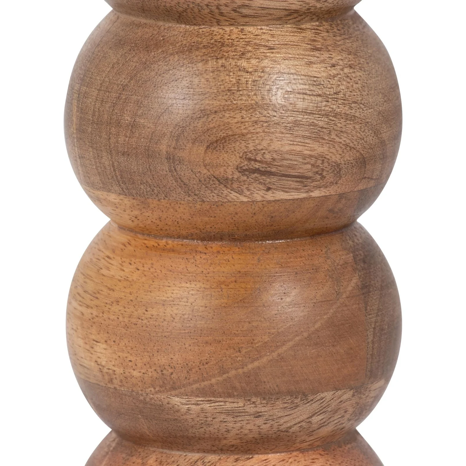Wood, 8" Ribbed Votive Holder, Natural - Image 4