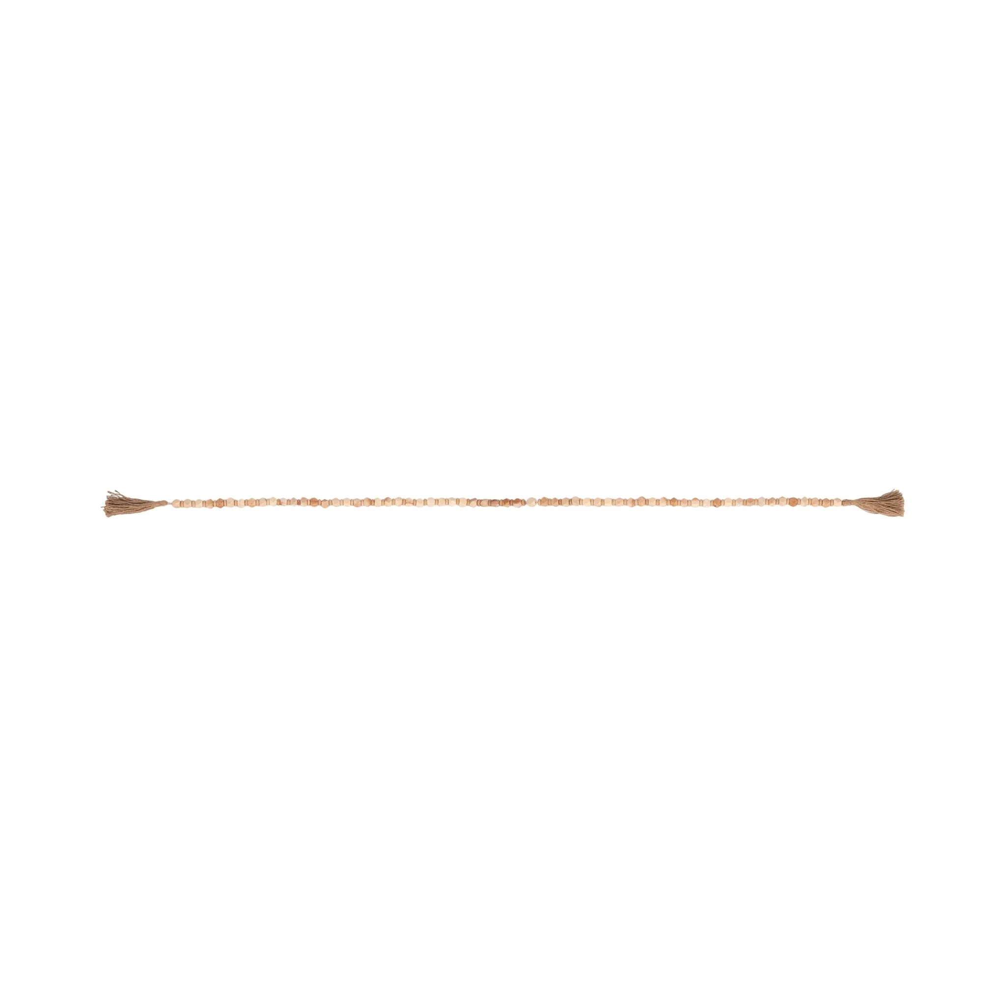 Wood, 84x.75 Beaded Garland, Lt Brown - Image 6