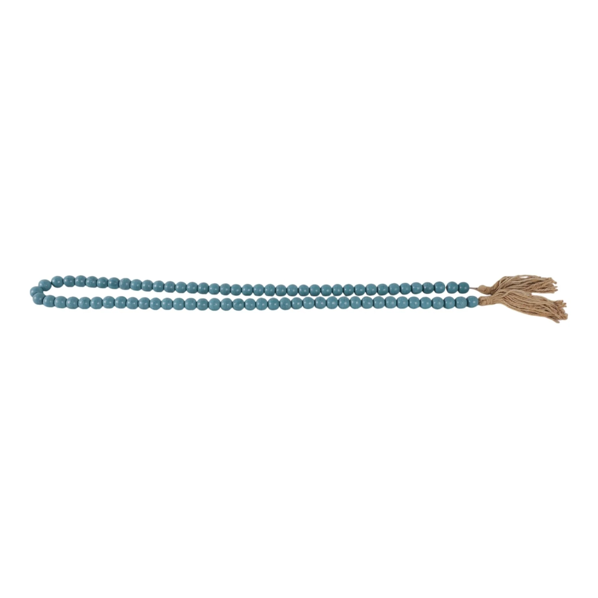 Wood, 84x.75 Beaded Garland, Turq - Image 4