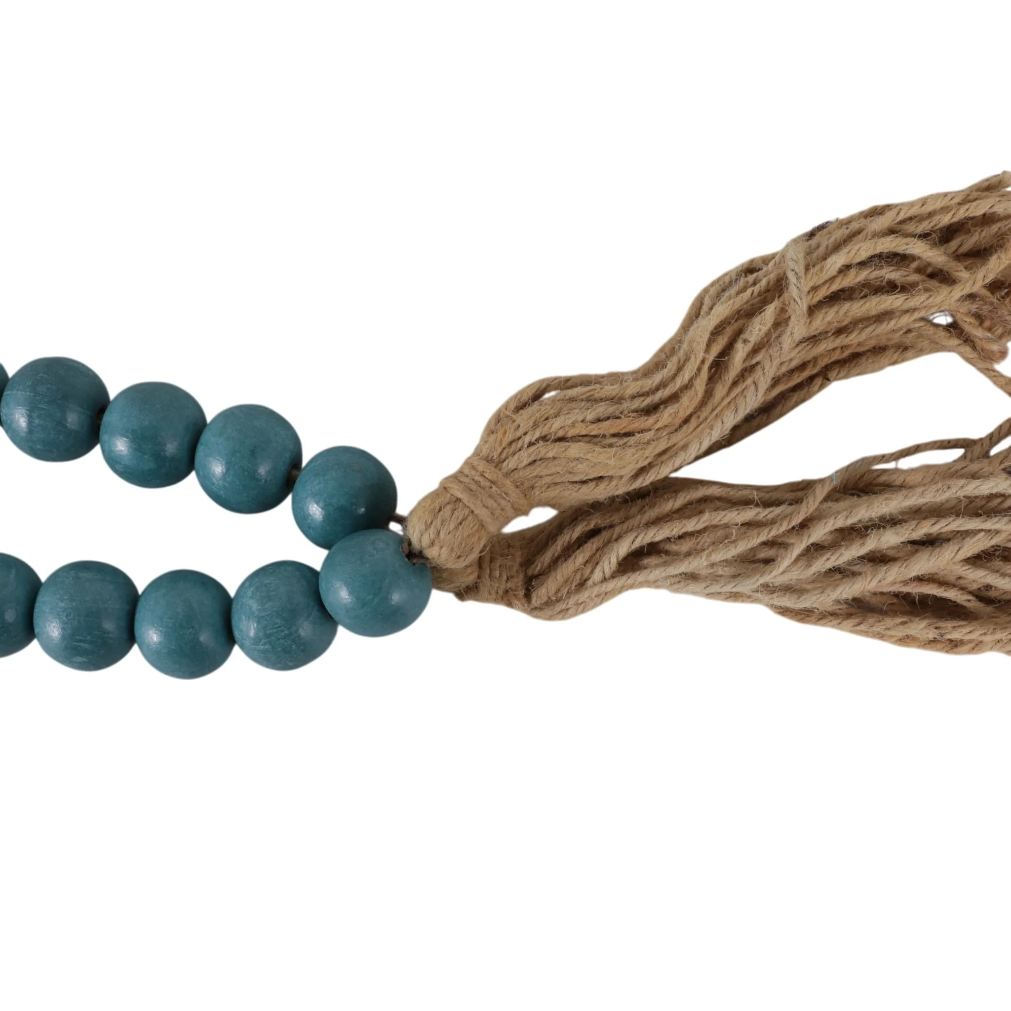 Wood, 84x.75 Beaded Garland, Turq - Image 6