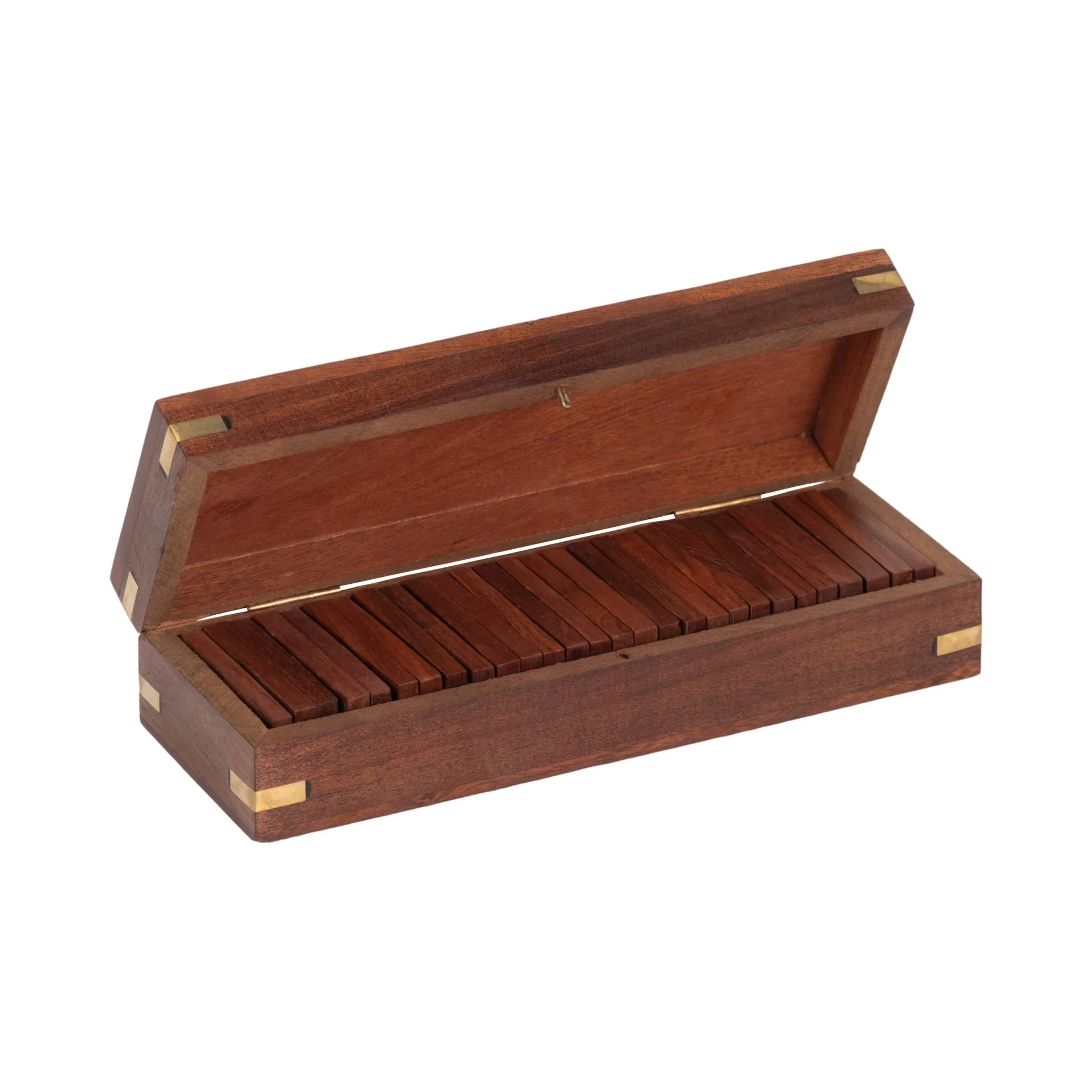 Wood, 8x3 Dominoes Box, Brown - Image 5