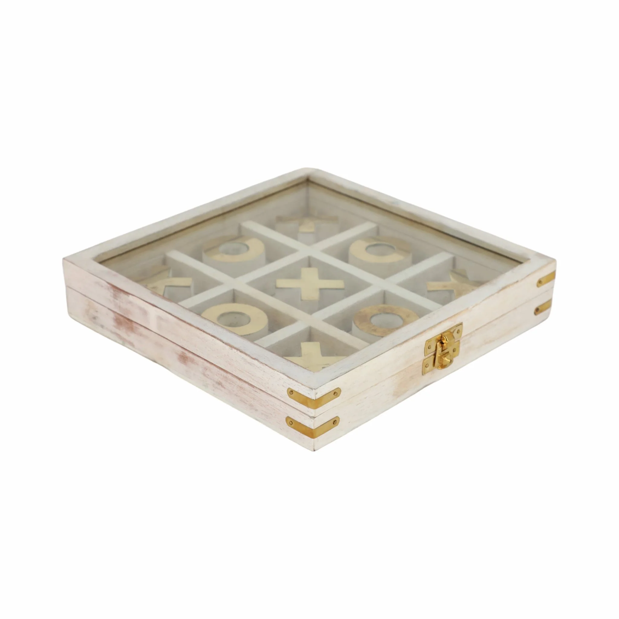 Wood 8x8 Tic Tac Toe, White - Image 2