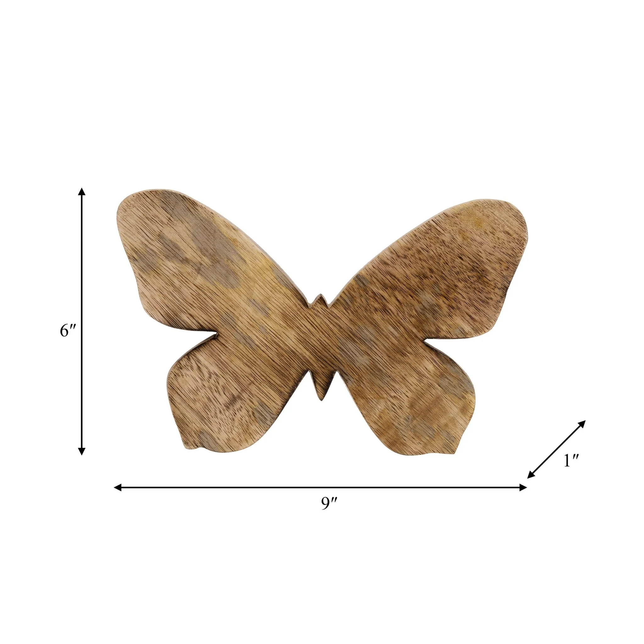 Wood, 9" Butterfly Deco, Brown - Image 8