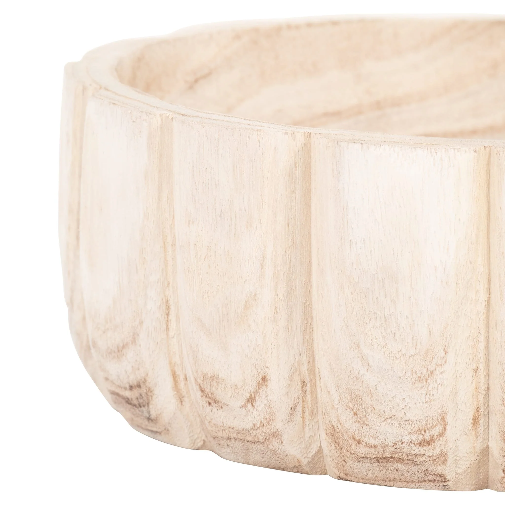 Wood, 9" Scalloped Bowl, Natural - Image 4