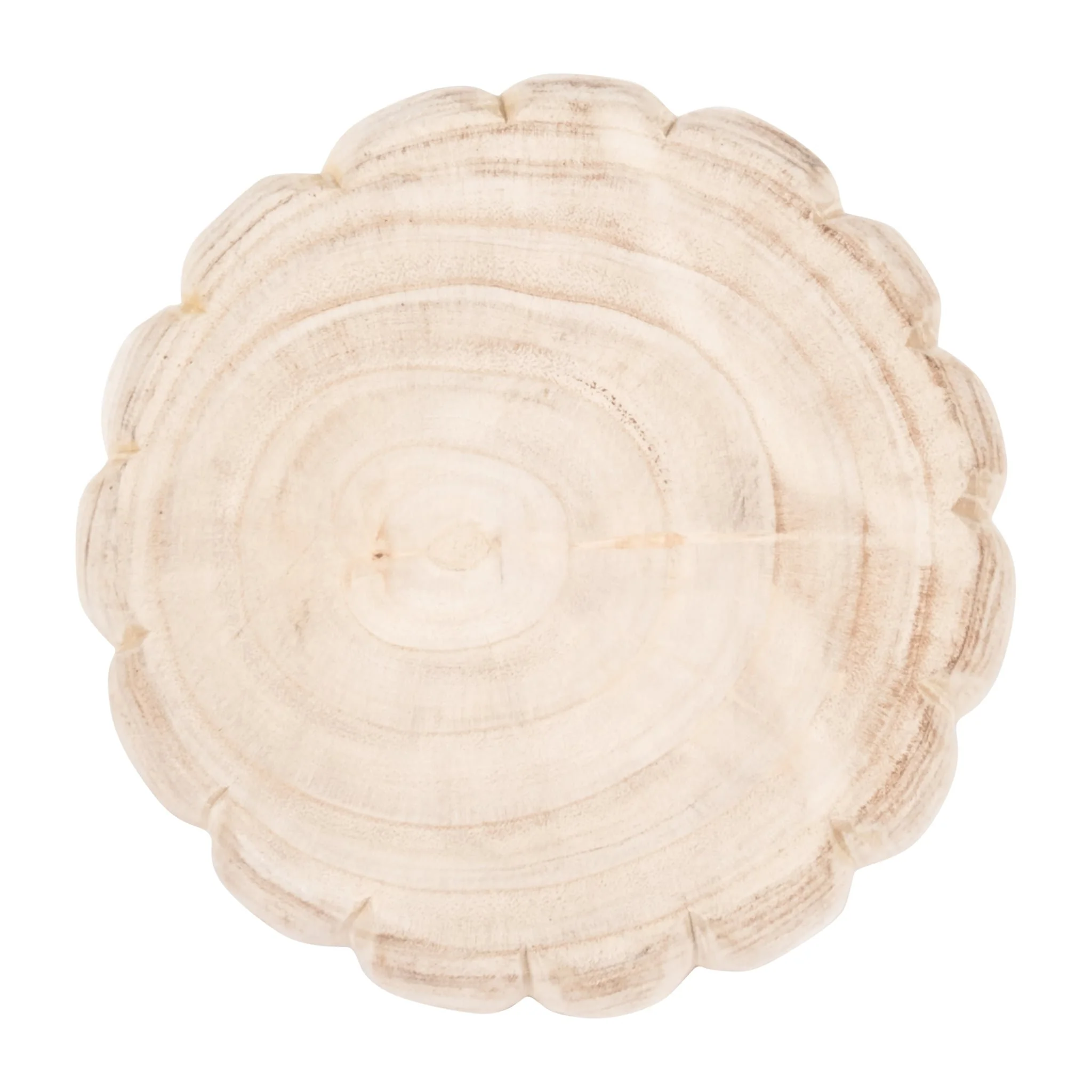 Wood, 9" Scalloped Bowl, Natural - Image 7