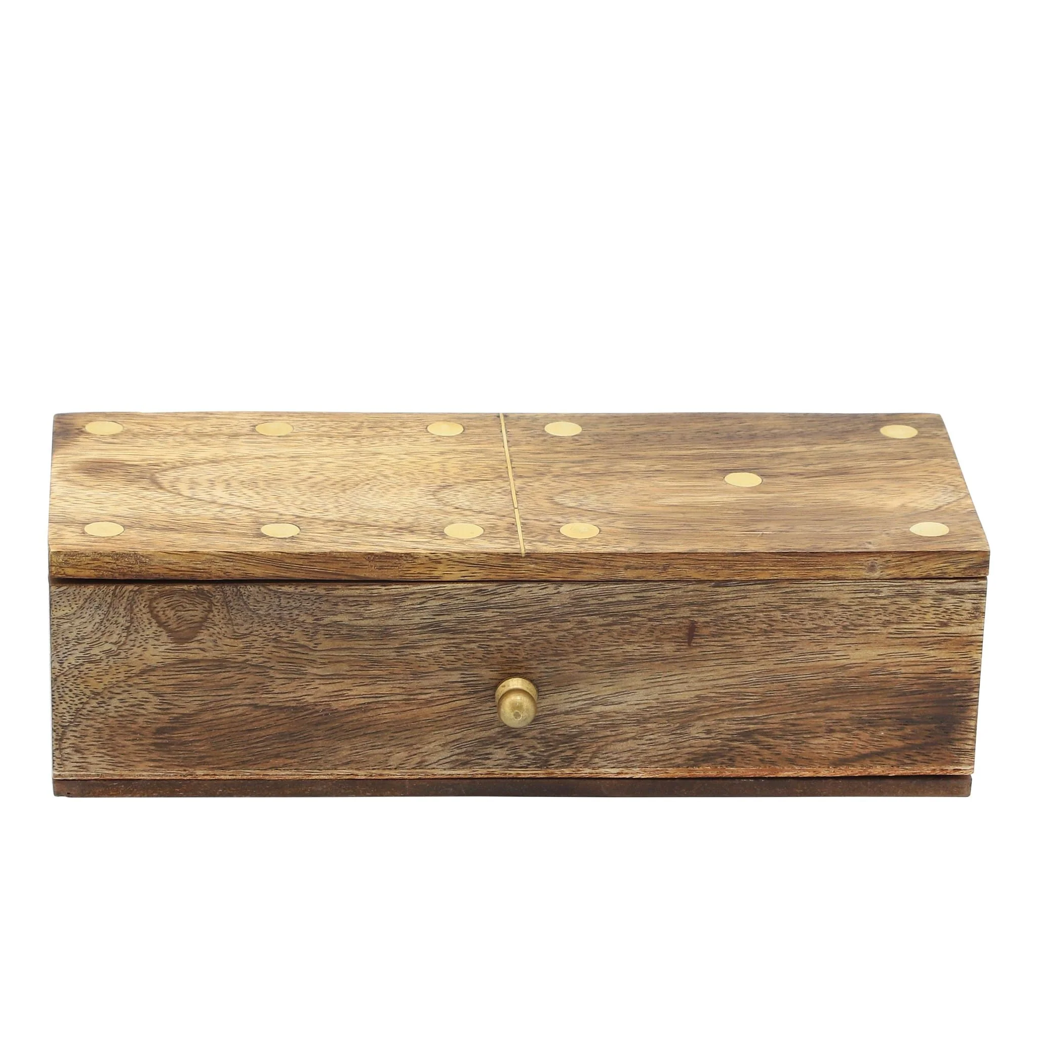Wood, 9x3 Dominoes, Brown - Image 4