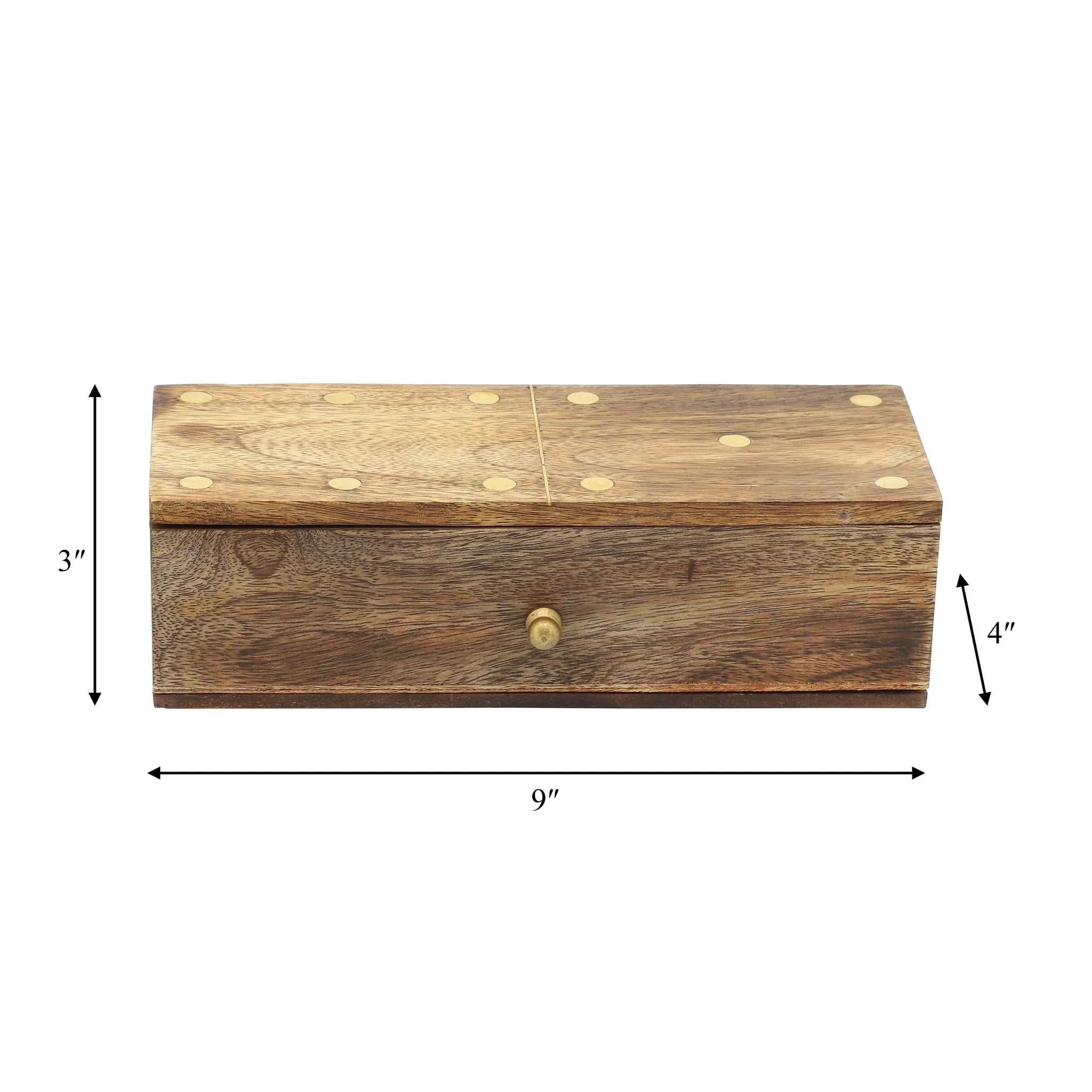 Wood, 9x3 Dominoes, Brown - Image 6