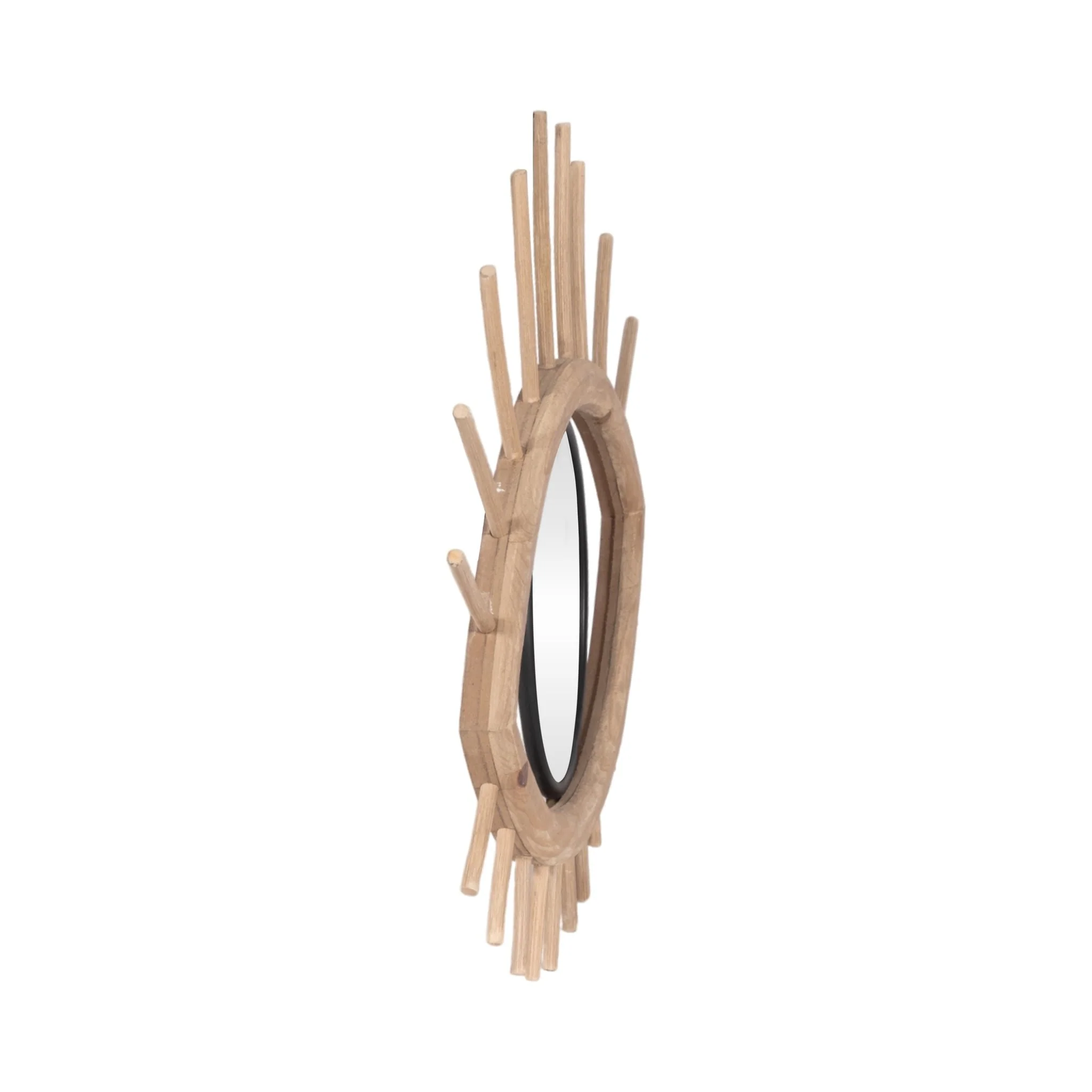 Wood/metal, 22"l Mirrored Eye Wall Deco, Brown Wb - Image 3
