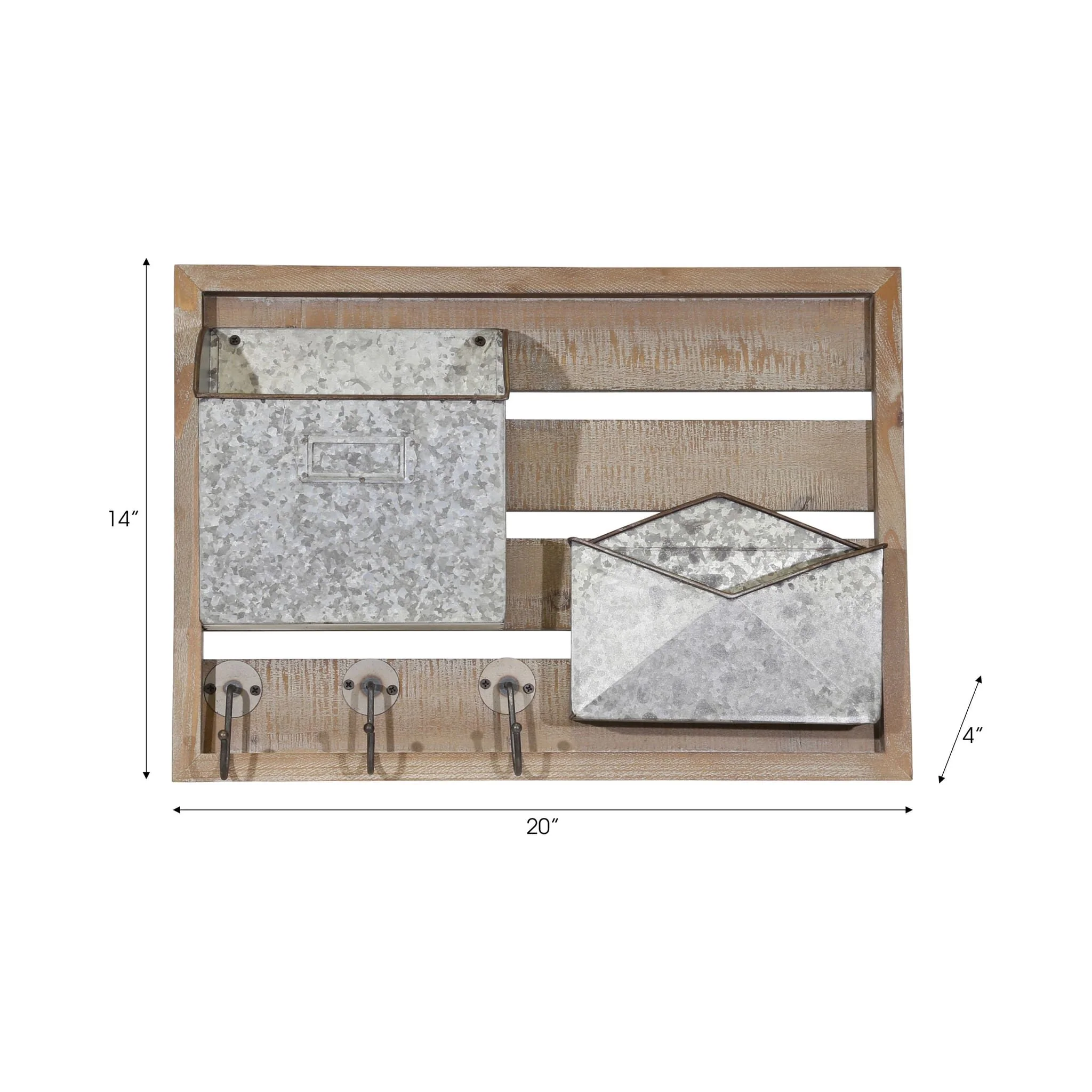 Wood/metal Wall Mail Organizer - Image 5