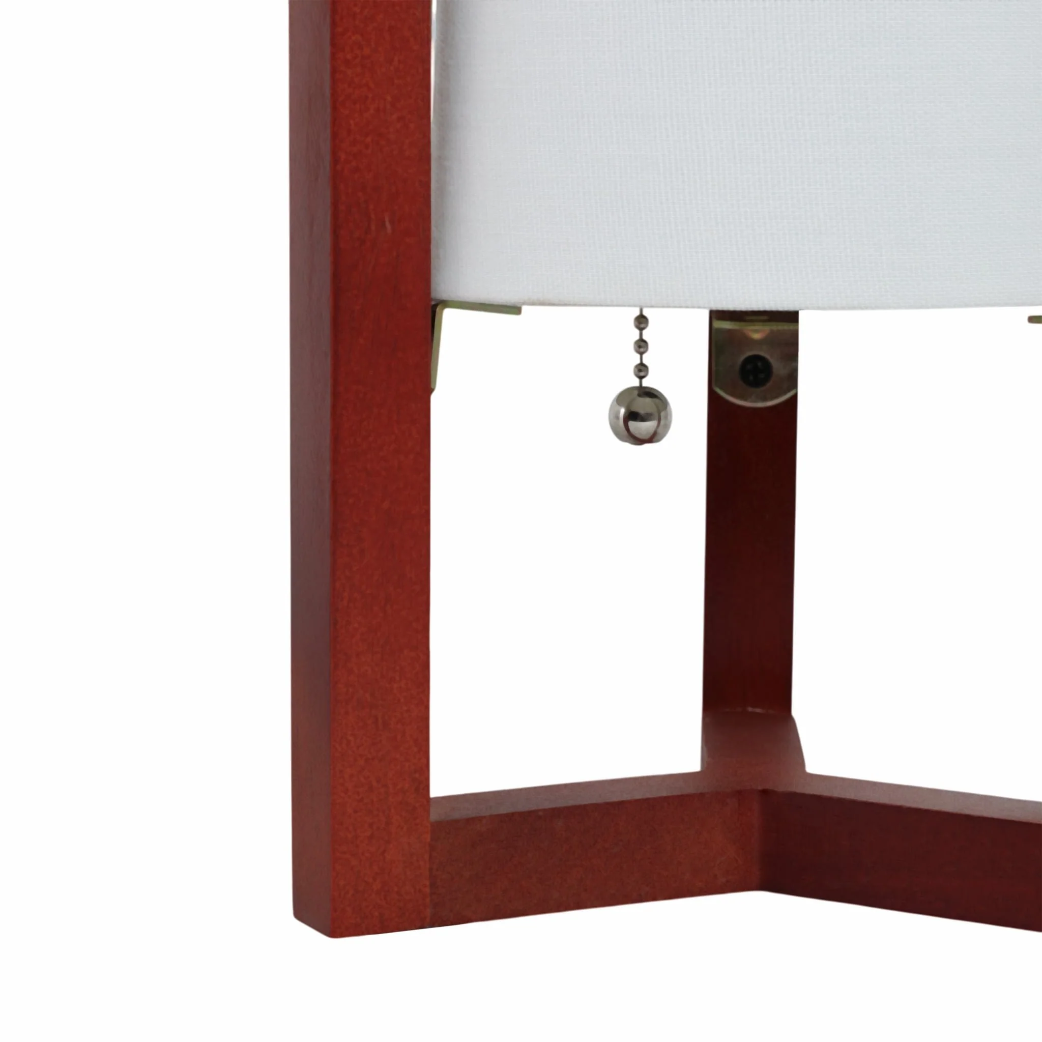 Wood,s/2,15"h,cylnder Tripod Tbl Lamps,cherry/wht - Image 5