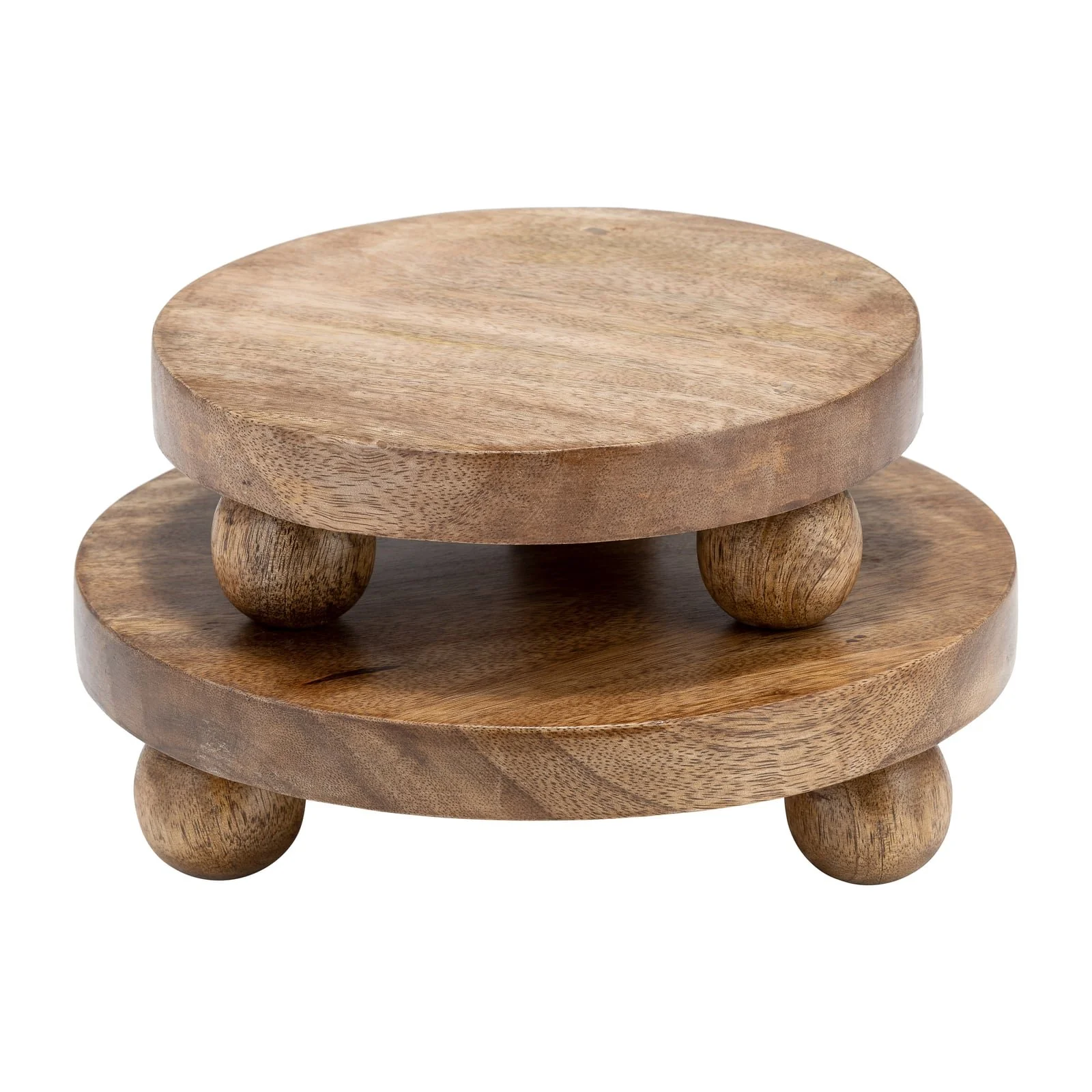 Wood, S/2 8/10"d  Round Risers, Natural - Image 5