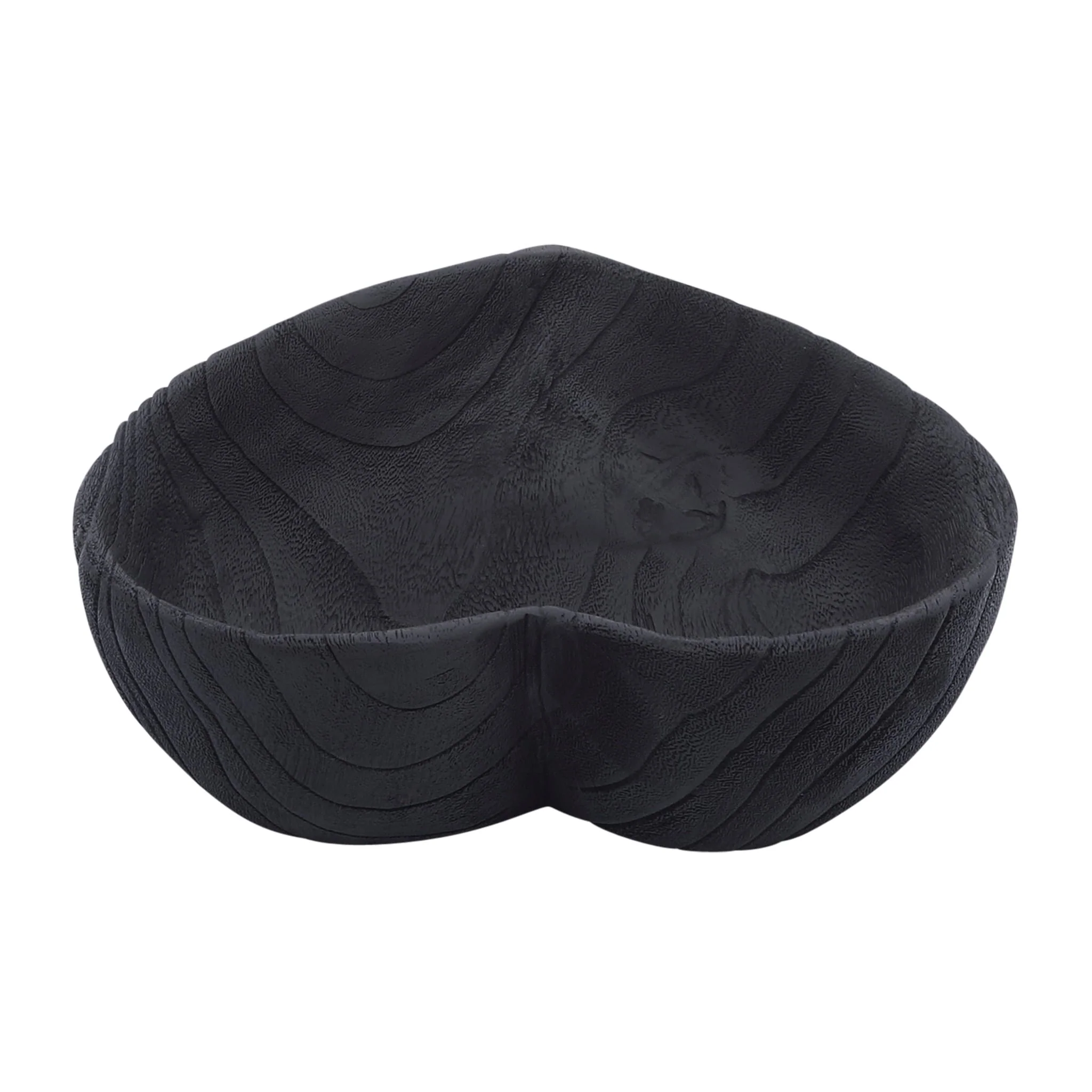 Wood, S/2 9/10" Heart Bowls, Black - Image 6
