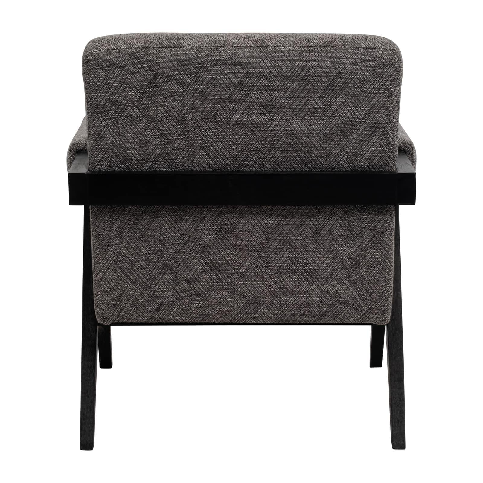Wood - Scandinavian Accent Chair - Gray - Image 4