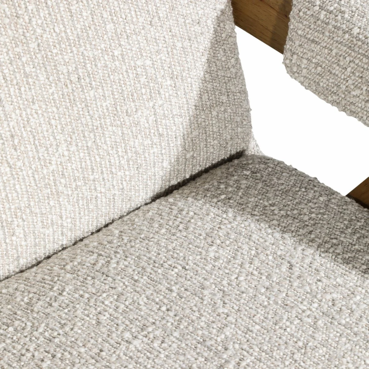Wood, Scandinavian Accent Chair, Ivory - Image 6